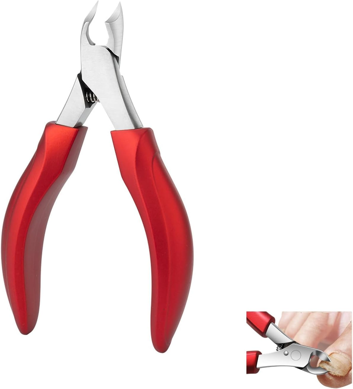 Professional Toenail Clippers for Thick Nails Heavy Duty Stainless Steel Nail Clipper for Seniors Adults, Ergonomic Handle, Toe Nail Cutter image number 4