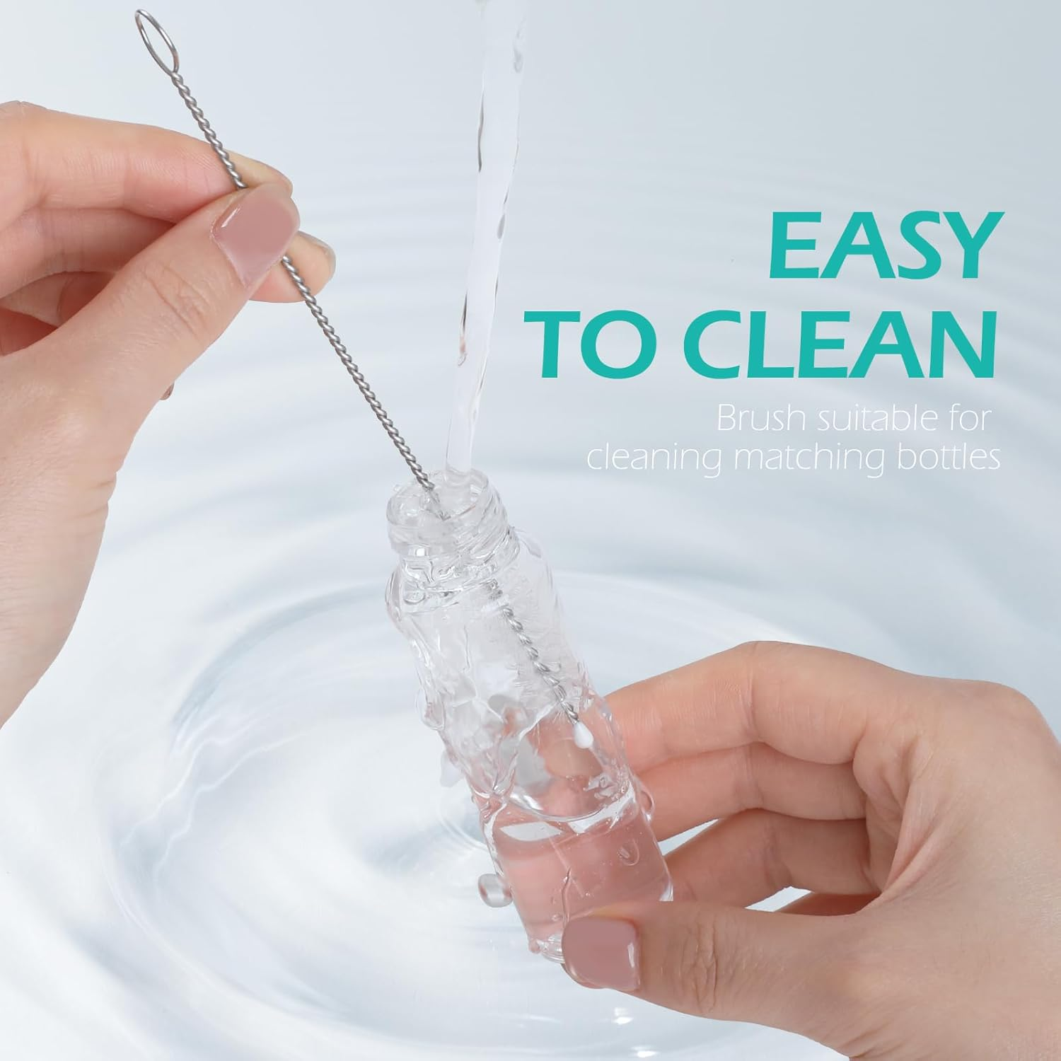 16Pcs Travel Bottles Set, Geeric Silicone Refillable Toiletry Bottle with Funnel,60/90Ml TSA Approved Leak-Proof Small Cream Can Spray Bottle for Shampoo, Lotion,Cream+Waterproof Bag image number 5