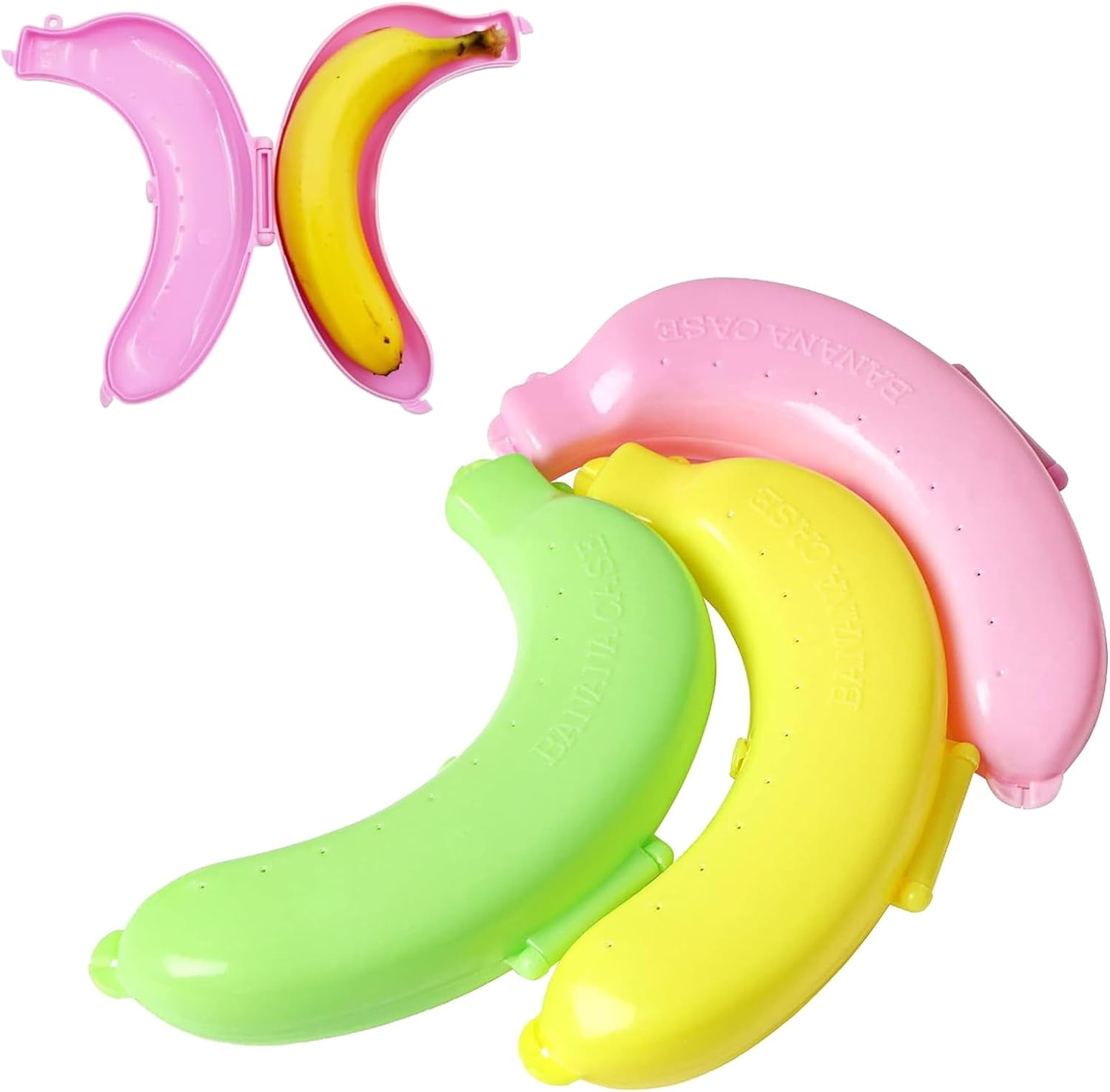 Banana Protector Cute Storage Holder Cases, Banana Case Protector Container Interesting,Banana Storage Box for Outdoor Travel Fruit Keep Fresh image number 2
