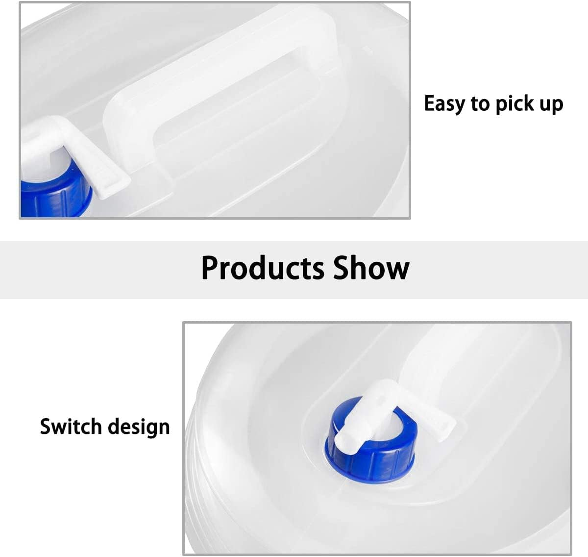 Collapsible Water Container,Portable Water Container Storage Carrier Bag,Collapsible Emergency Water Jug Container Bag,Camping Water Storage Camp Water Jug Carrier Jug for Outdoor Hiking,2.6Gal(10L) image number 5