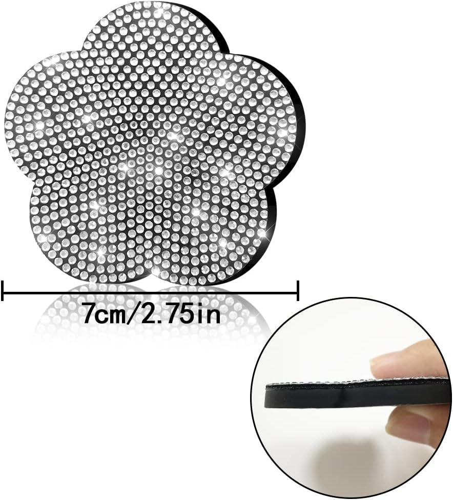 BEZANU Bling Silicone Car Cup Holders, 2 PCS Non-Slip Car Cup Pads for Universal Interior Accessories (7Cm/ 2.75In) image number 2