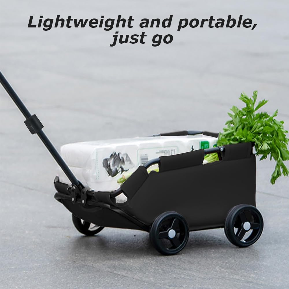 Adjustable Pet Carrier Stroller with 4 Wheels, Rolling Cat Carrier Carriage, Lighhtweight Folding Trolley Dog Cart, Folding Dog Cart, Ideal for Travel, Shopping, Walking, Playing ﻿ image number 3