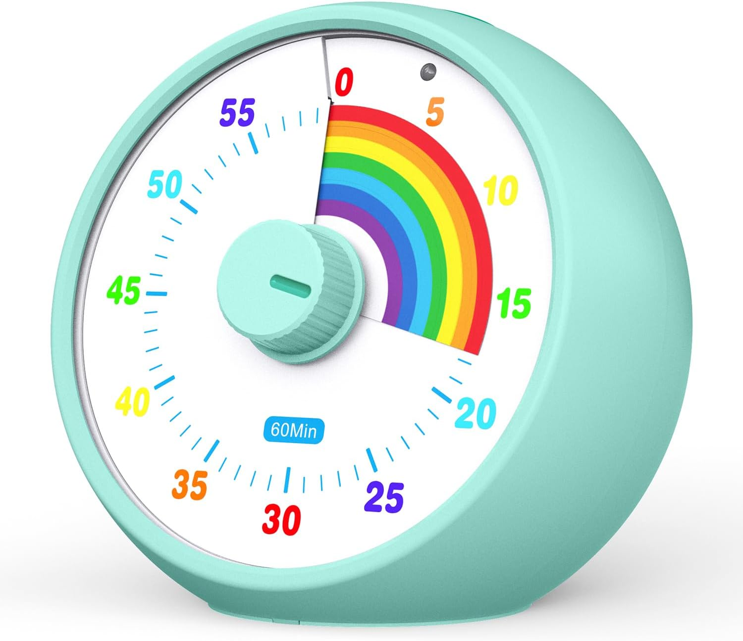 Visual Timer for Kids, 60-Minute Countdown Timer for Classroom Office Kitchen, Desk Timer Kids Time Management Tools with Silent Operation, Pomodoro Timer Rainbow Pattern(Tiffany) image number 4