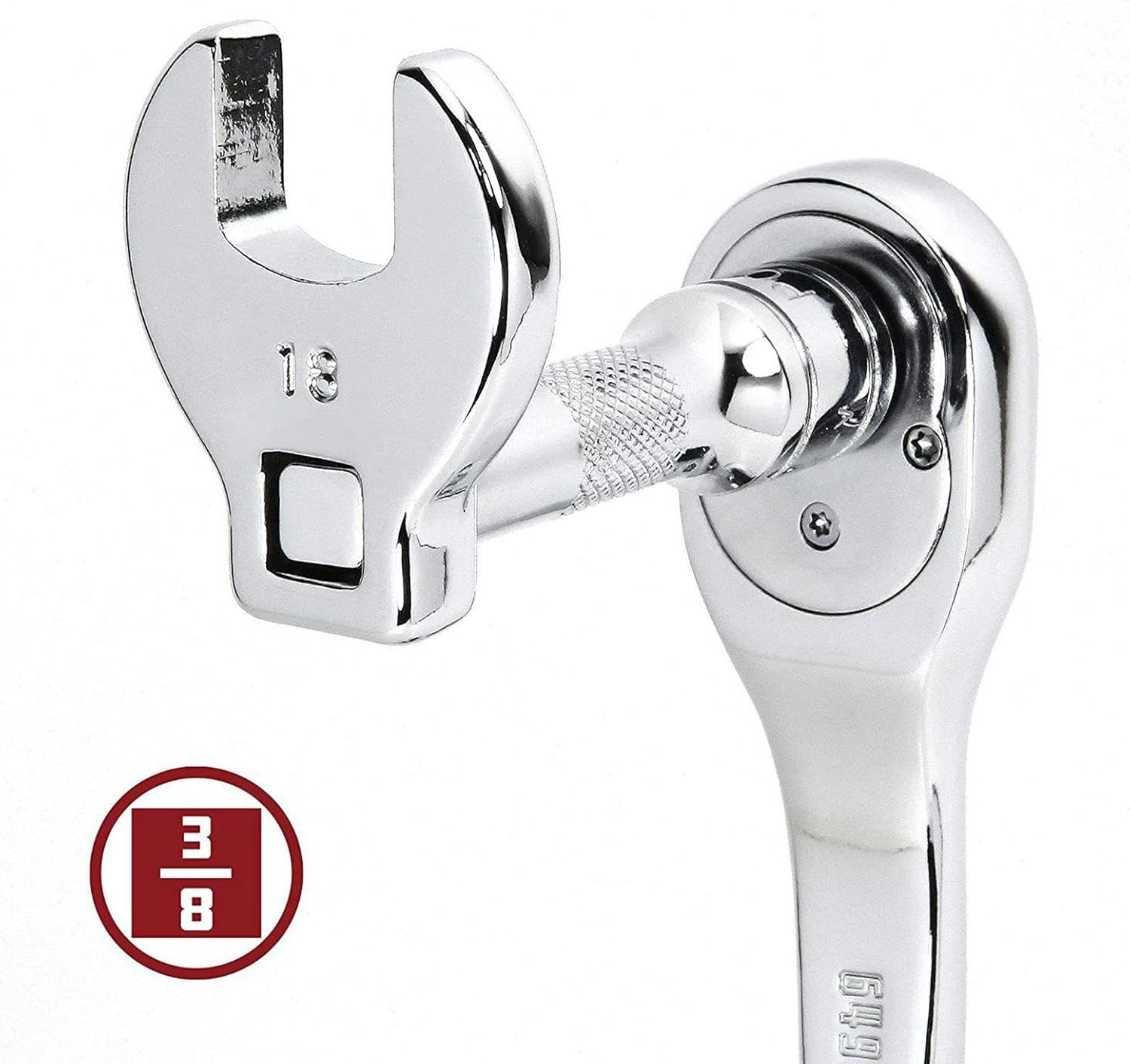 Okiyakusama 10 Pieces 3/8 Inch Drive Crowfoot Wrench Set Steel Sturdy SAE 10-19Mm Professional Hand Tool Durable Automotive Repair Tools image number 1