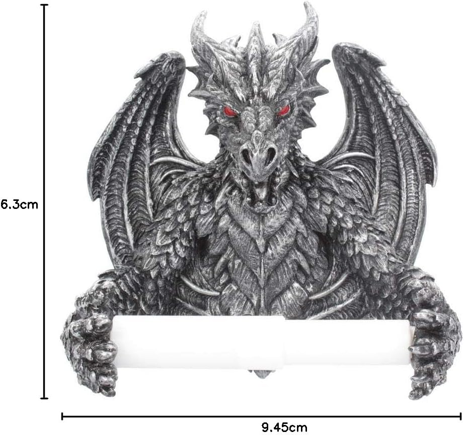 Nemesis Now B4431M8 Silver Obsidian Toilet Roll Holder image number 1