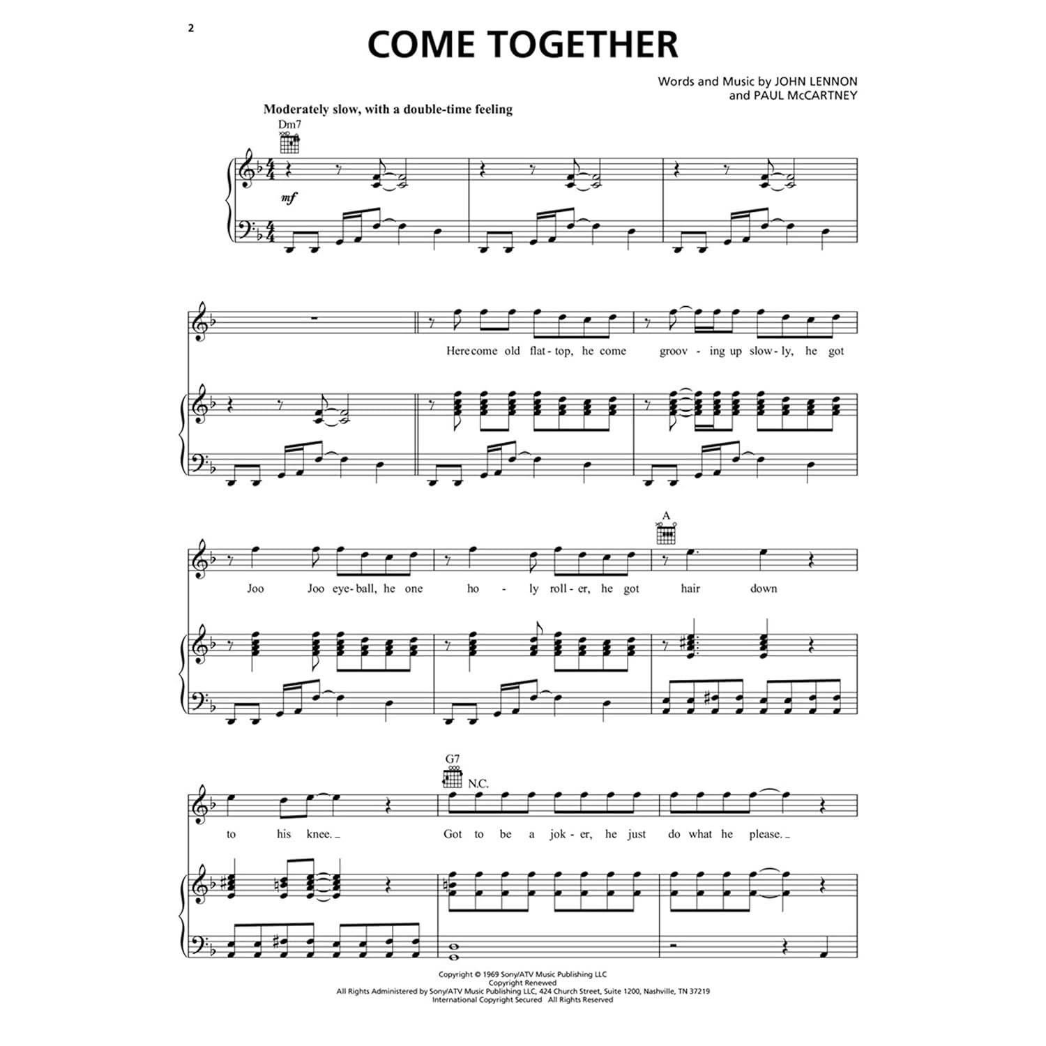 The Beatles - Abbey Road Pinao/Vocal and Guitar Chords image number 5