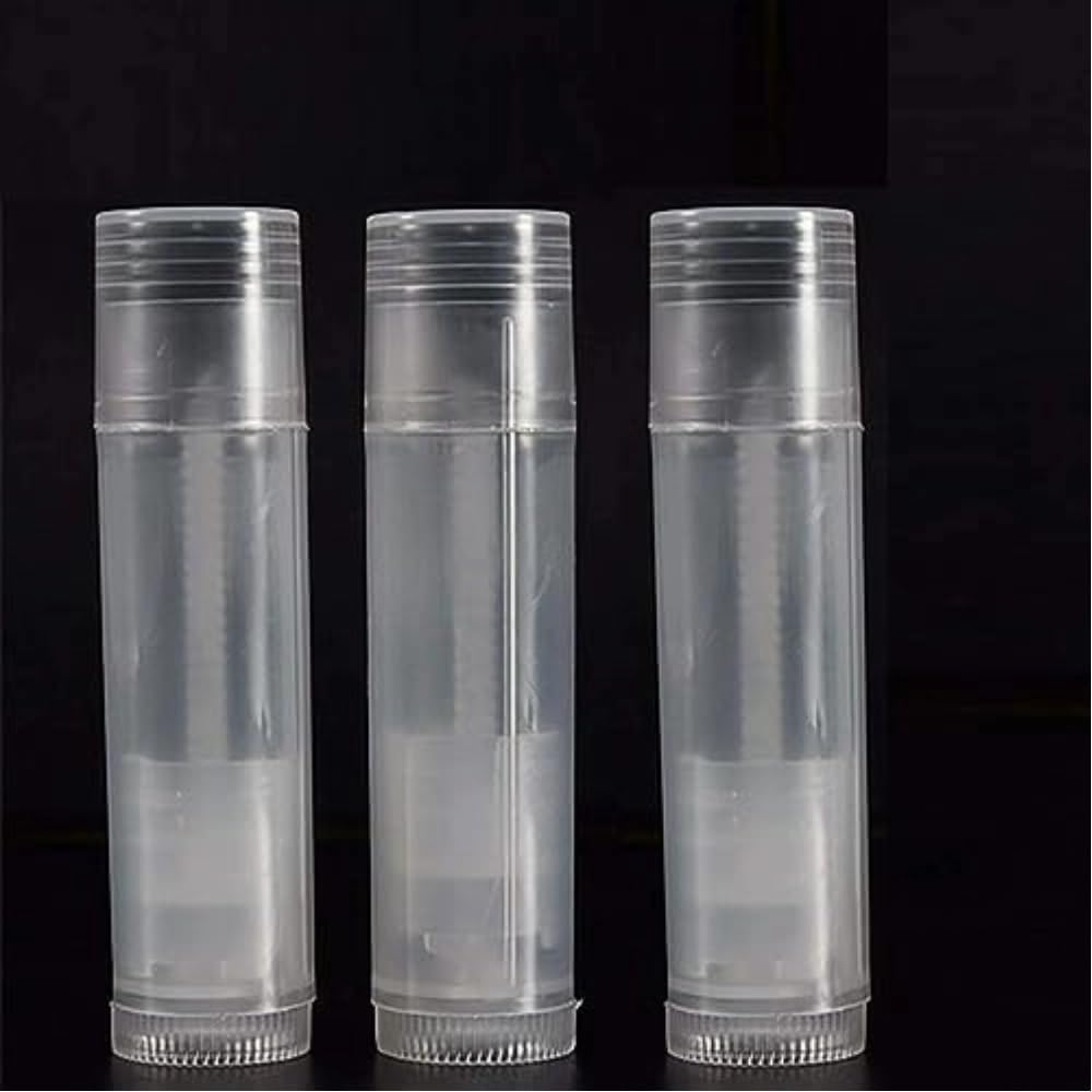 Poemtian Empty Lipstick Containers Clear Lip Balm Tubes 5G Plastic Transparent Empty Lipstick Container with Cap for Making Lipstick (30)