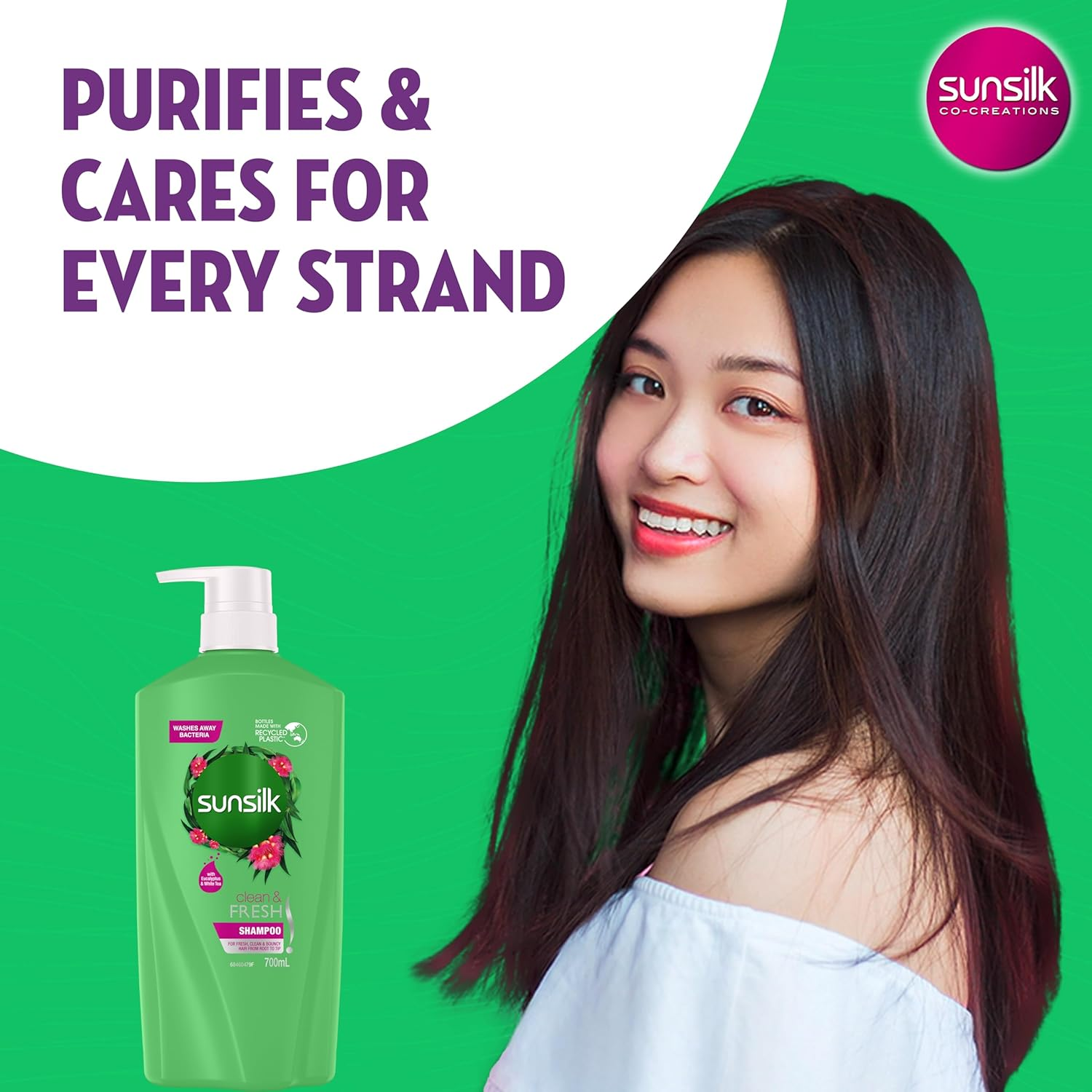 Sunsilk Clean & Fresh Shampoo 700 Ml image number 3