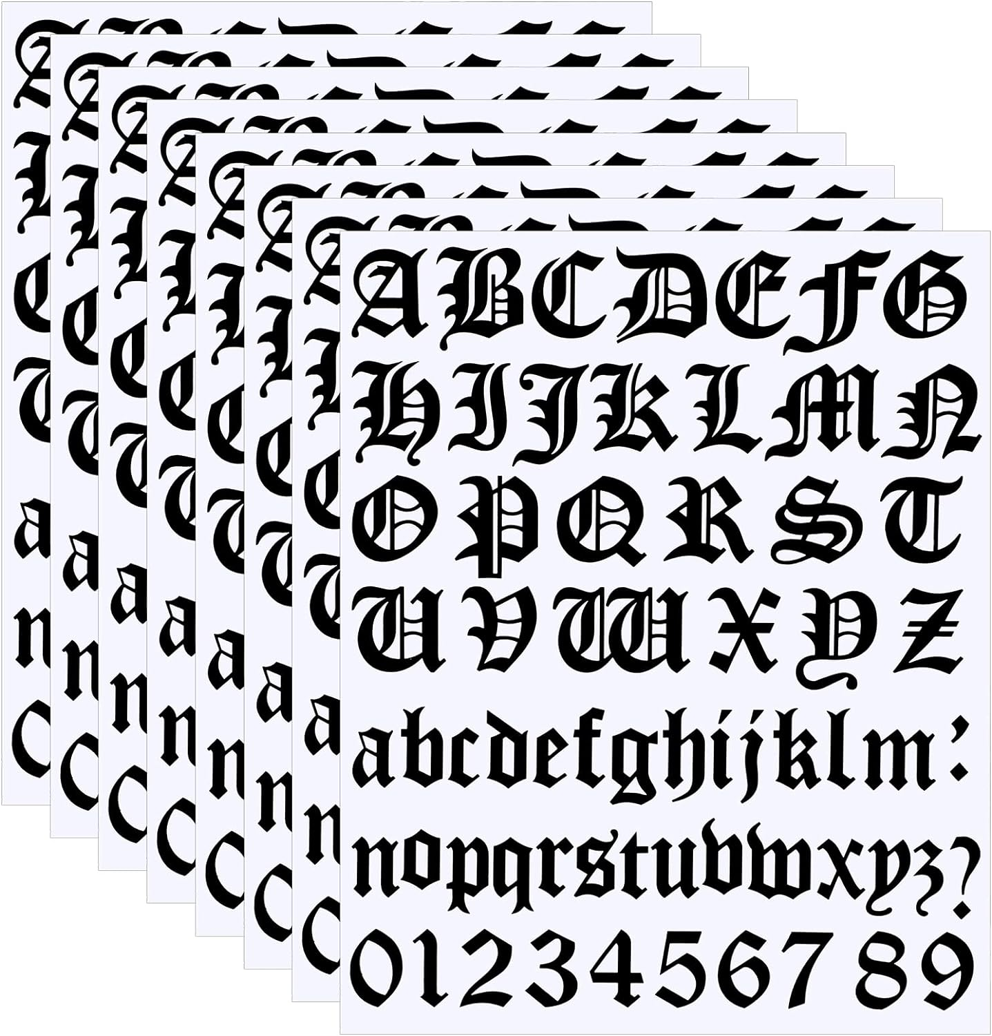 Teling Set of 8 Self Adhesive Vinyl Letter Number Mailbox Number Stickers Alphabet Stickers for Mailboxes Signs Windows Doors Cars Trucks Home Business Address Numbers(1 Inch,Black) image number 1