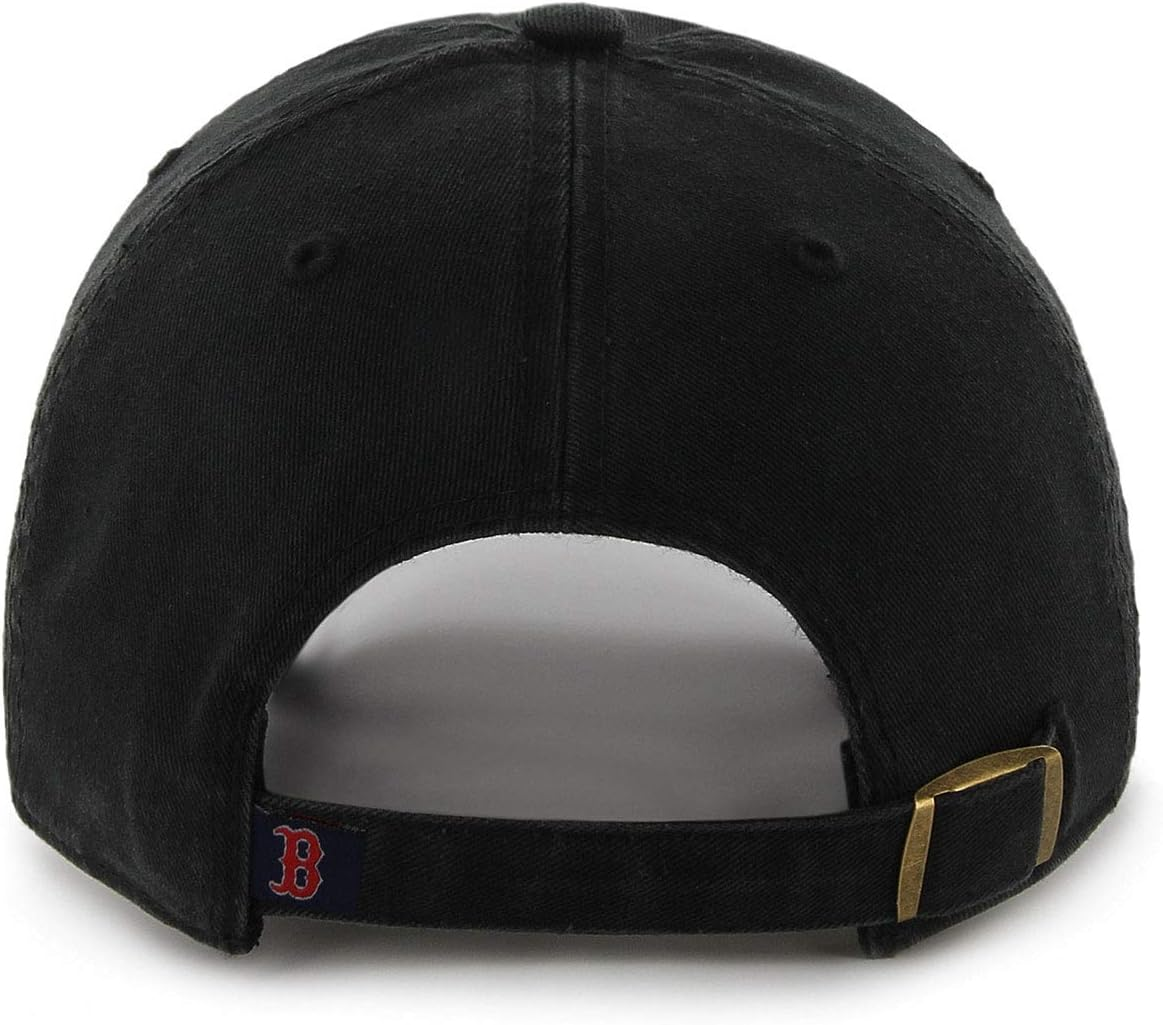 47 Mens Adults Unisex Boston Red Sox Black/Black Clean up Baseball Cap, Black image number 2