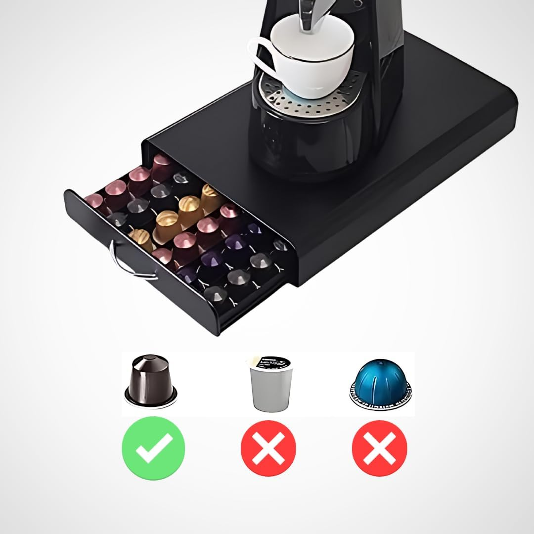 Generic Womenwonders 50-Cup Coffee Pod Holder & Storage Drawer | Nespresso Pod Holder | Kitchen Storage & Organization, Home Storage Essentials image number 3