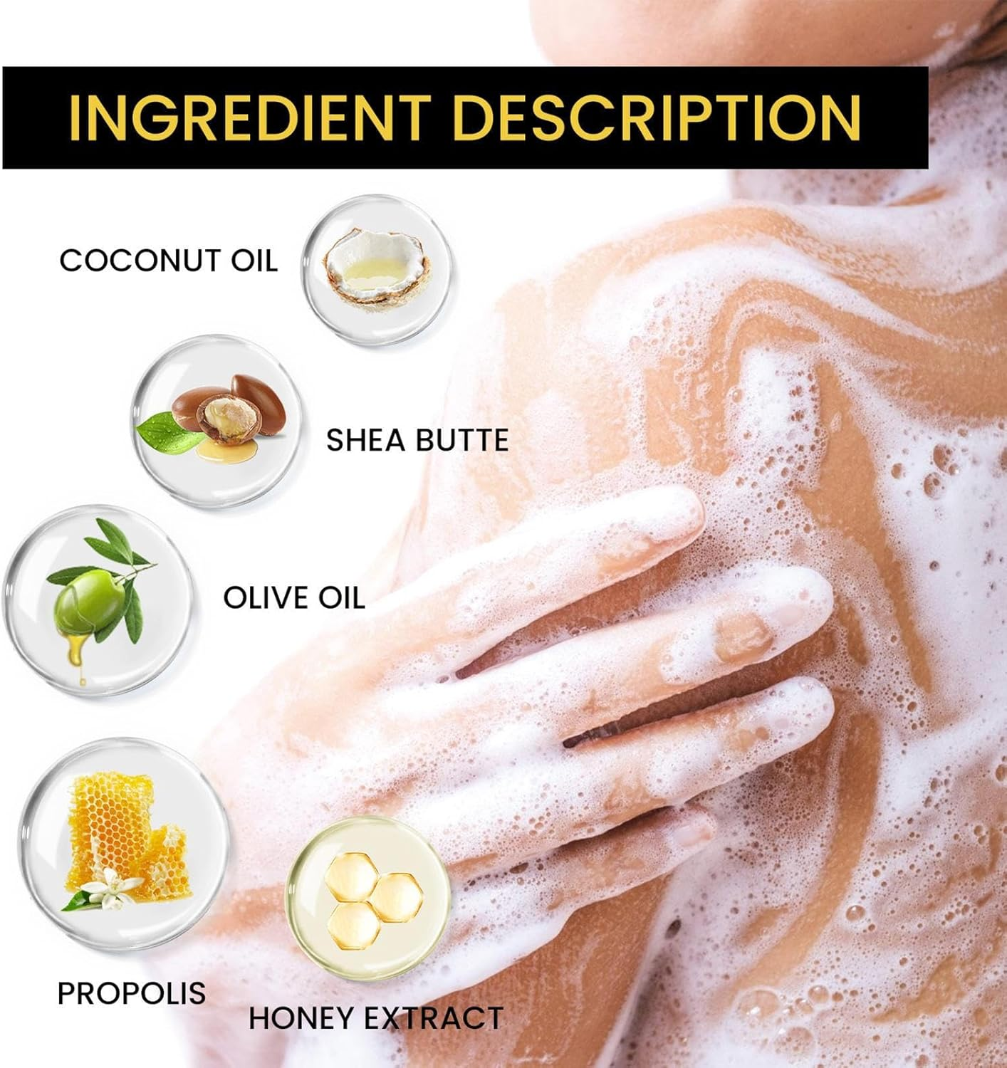 Soap Bar,100G Skin Brightening and Moisturizing Body Soap - Sensitive Skin Face Wash Extract Soap Face Cleaner Bar Soap Body Scrub image number 1