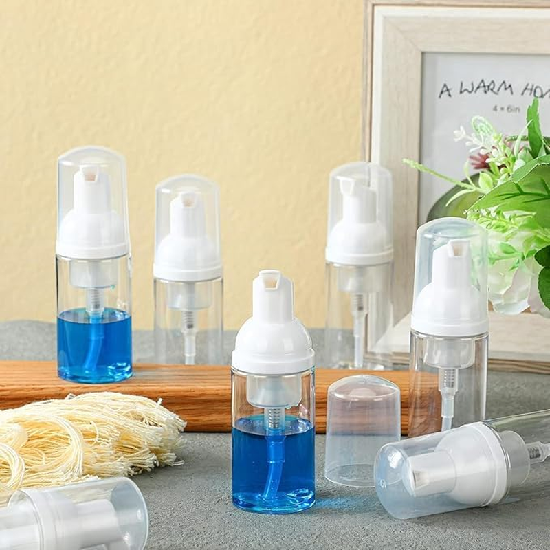 6Pcs Foam Pump Bottle Small Foam Dispenser Pump Clear Empty Travel Foaming Pump Bottle Refillable Containers for Hand Soap Shampoo Foaming Cosmetics image number 3