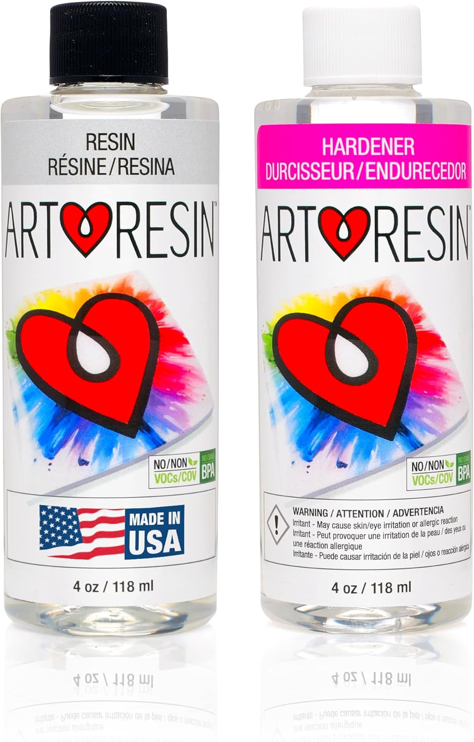 Artresin - Epoxy Resin - Clear - Non-Toxic - 8 Oz (4 Oz Resin + 4 Oz Hardener) (236 Ml)