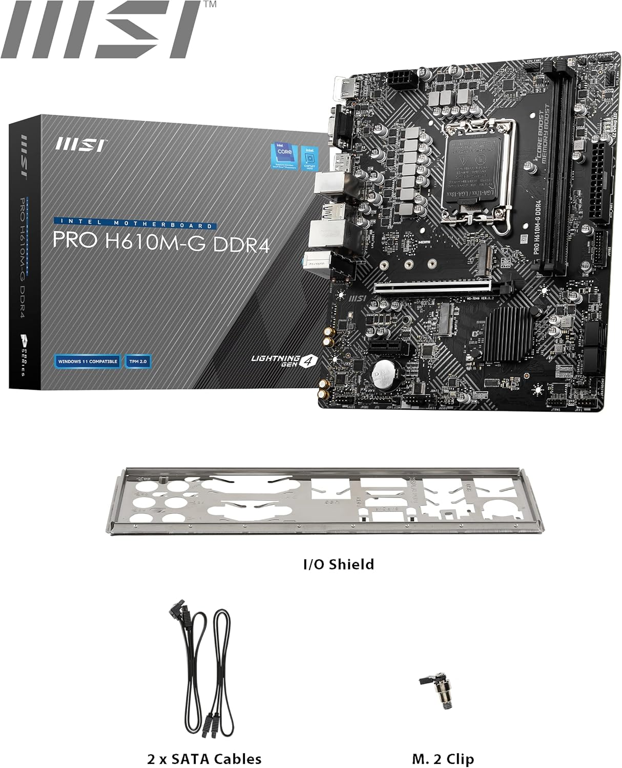 MSI S1700 Microatx PRO H610M-G DDR4 Motherboard image number 3