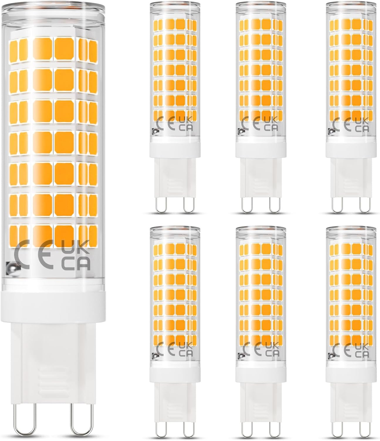 Dicuno G9 Dimmable LED Light Bulbs, 4W (40W Halogen Equivalent), 500Lm, Warm White (2700K), G9 Ceramic Bulbs for Home Lighting, 6-Pack - 6, Warm White image number 5