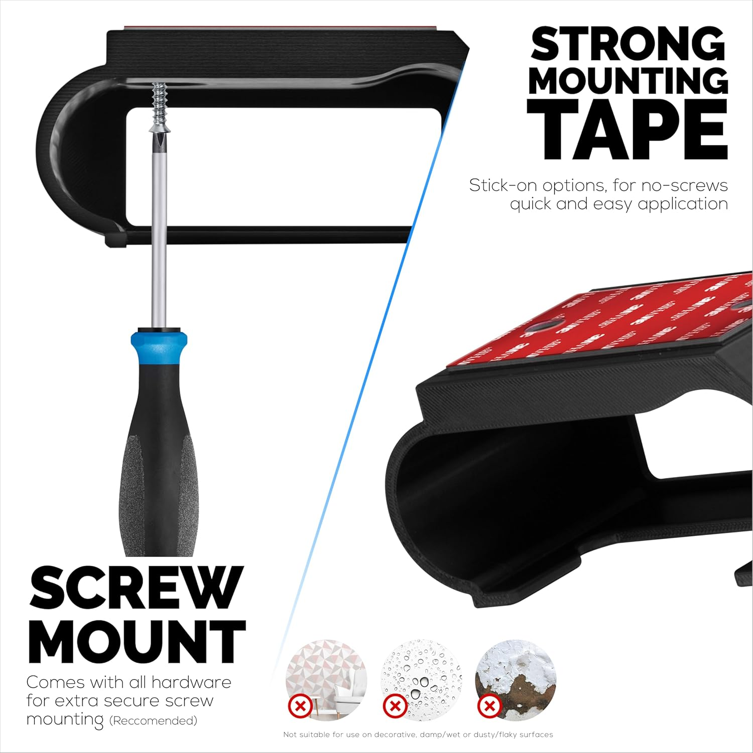 Under Desk Mount for Steelseries Arctis Nova Pro Wireless Base Station &ndash; Secure Fit, Easy Install with Screws or VHB Tape &ndash; Clean, Organized Gaming Setup &ndash; by Brainwavz (UM01) image number 1