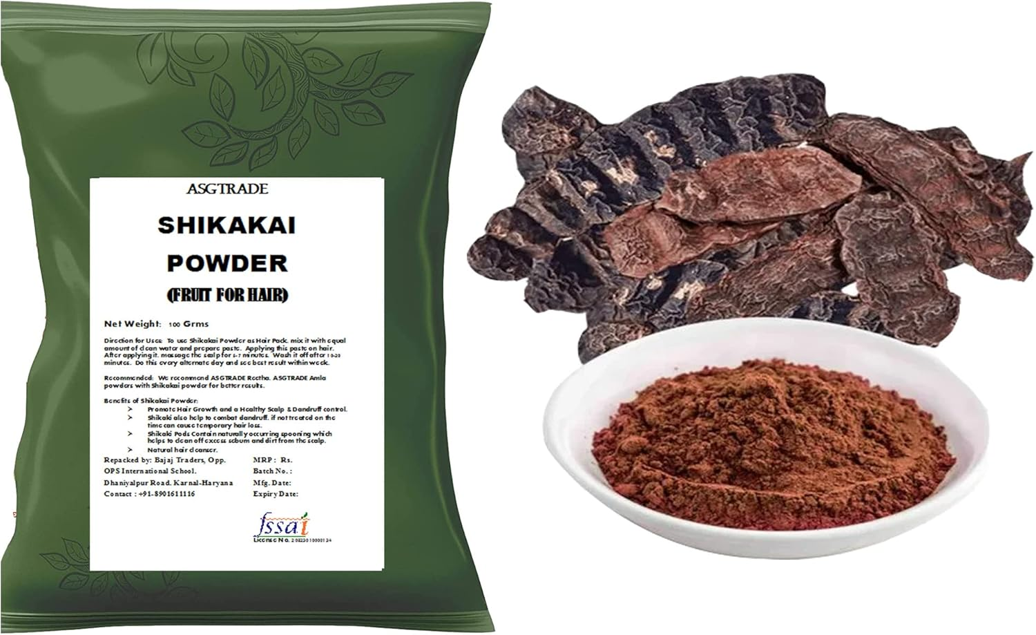 ASGTRADE Shikakai Powder (Natural Hair Cleanser for Deep Cleansing and Soft Hairs),100 Grams image number 6