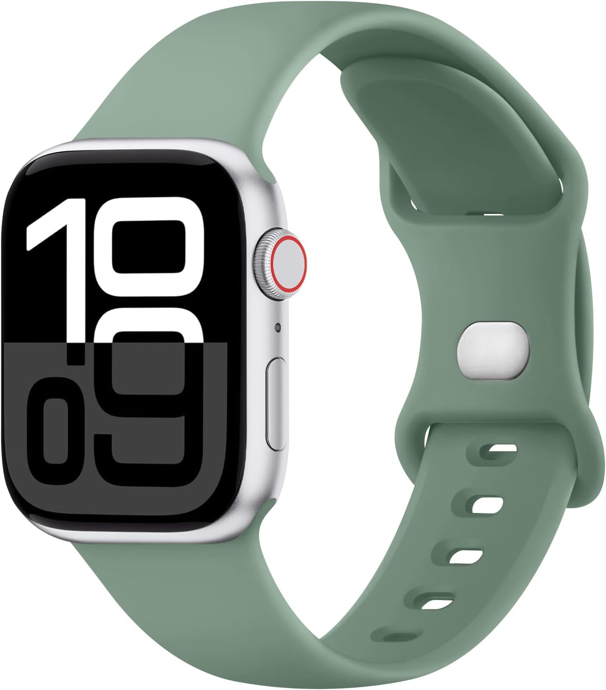 Sport Band for Apple Watch Band 38Mm 40Mm 41Mm 42Mm 44Mm 45Mm 46Mm 49Mm for Women Men, Soft Silicone Waterproof Replacement Straps for Iwatch Series 10/9/8/7/6/5/4/3/Se/Ultra