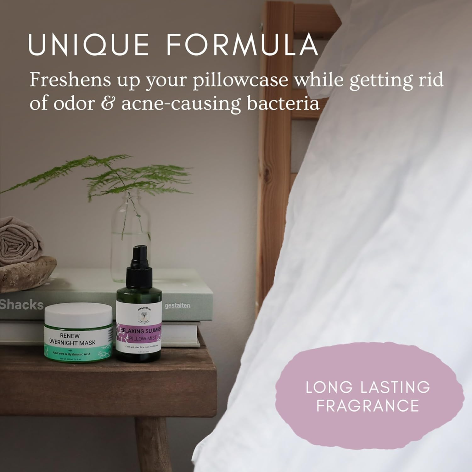 All Natural Pillow Spray for Better Sleeping - Made in USA - Antibacterial Mist for Acne and Linen Fabric Refresher with Lavender Essential Oil image number 6