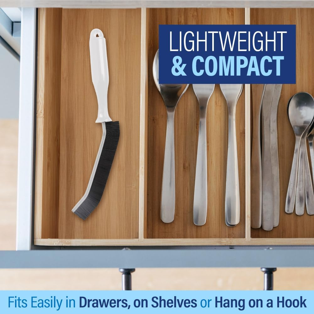 Starlyf Crevice Brush, Multi-Functional Cleaning Brush for Windows, Sinks, Grout, Stovetops, Washing Machines, Angled Bristles, Clean Dust, Dirt and Grim from Corners, Tight Spaces, 2 Pack image number 2