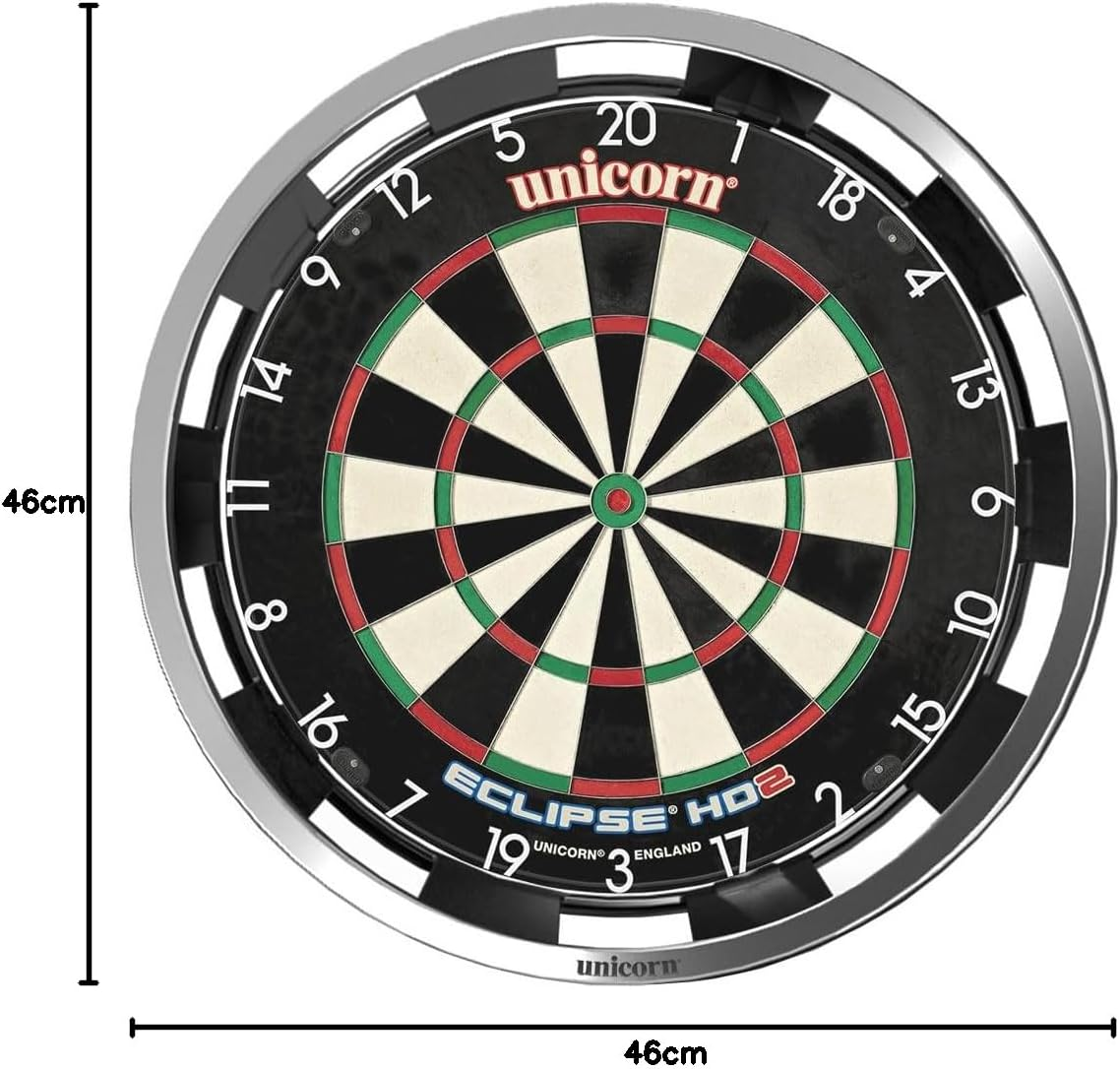 Unicorn Illuminated Dartboard Backboard Surround | Solar | 360 Degrees Non-Glare Lighting | Fits Any Standard Dartboard image number 4