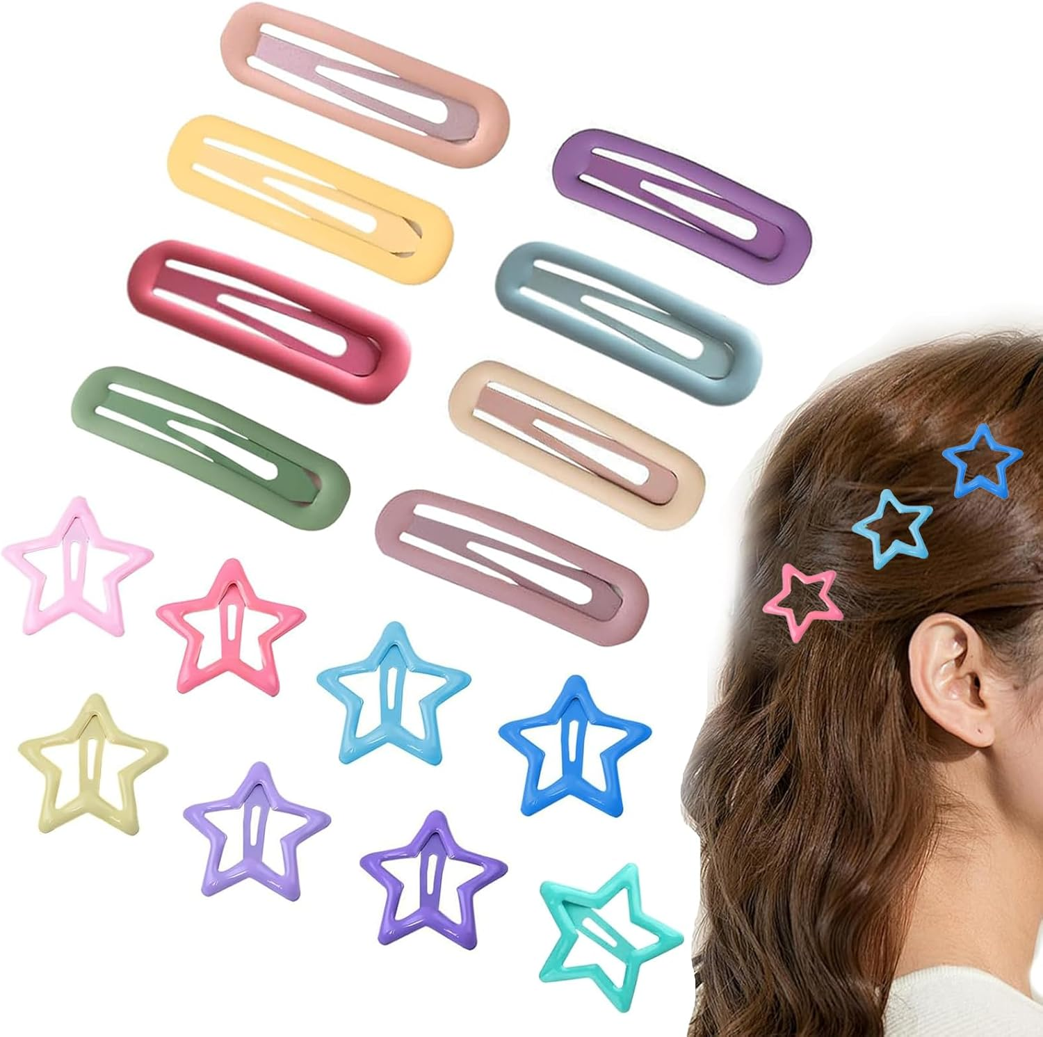 EUYKQNOI Pack of 16 Hair Clips Girls Hair Clips Hair Clips Girls Barrette Hair Clips Hair Clips for Girls, Hair Clips Children (Multi-Colour) image number 4