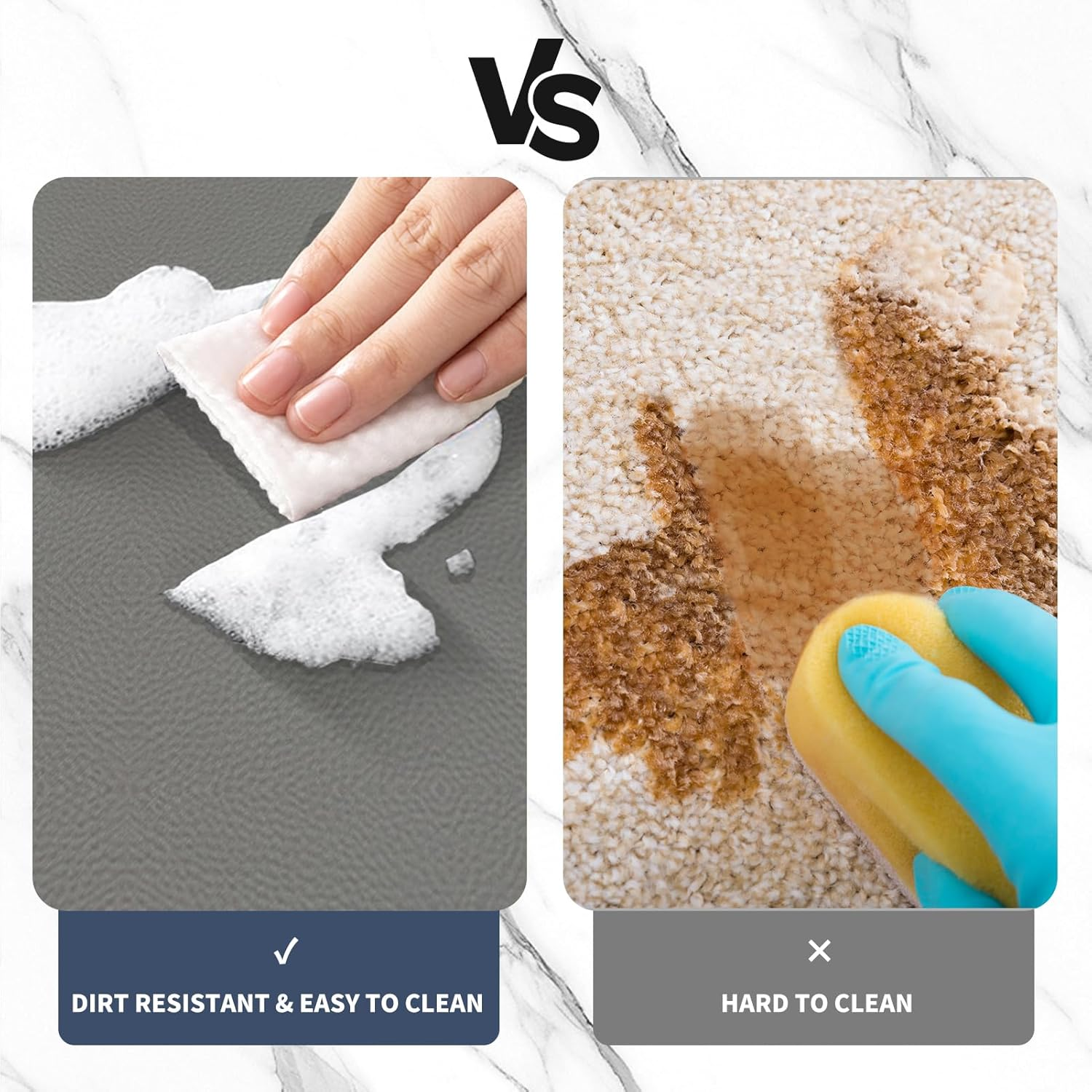 Bath Mat, Bathroom Rugs Super Absorbent Shower Mats Quick Dry Non Slip, Shower Rug for Bathtub Thin Rubber Mats for Bathroom Floor, Bathtub, Shower(Light Grey, 40 X 60 Cm) image number 5