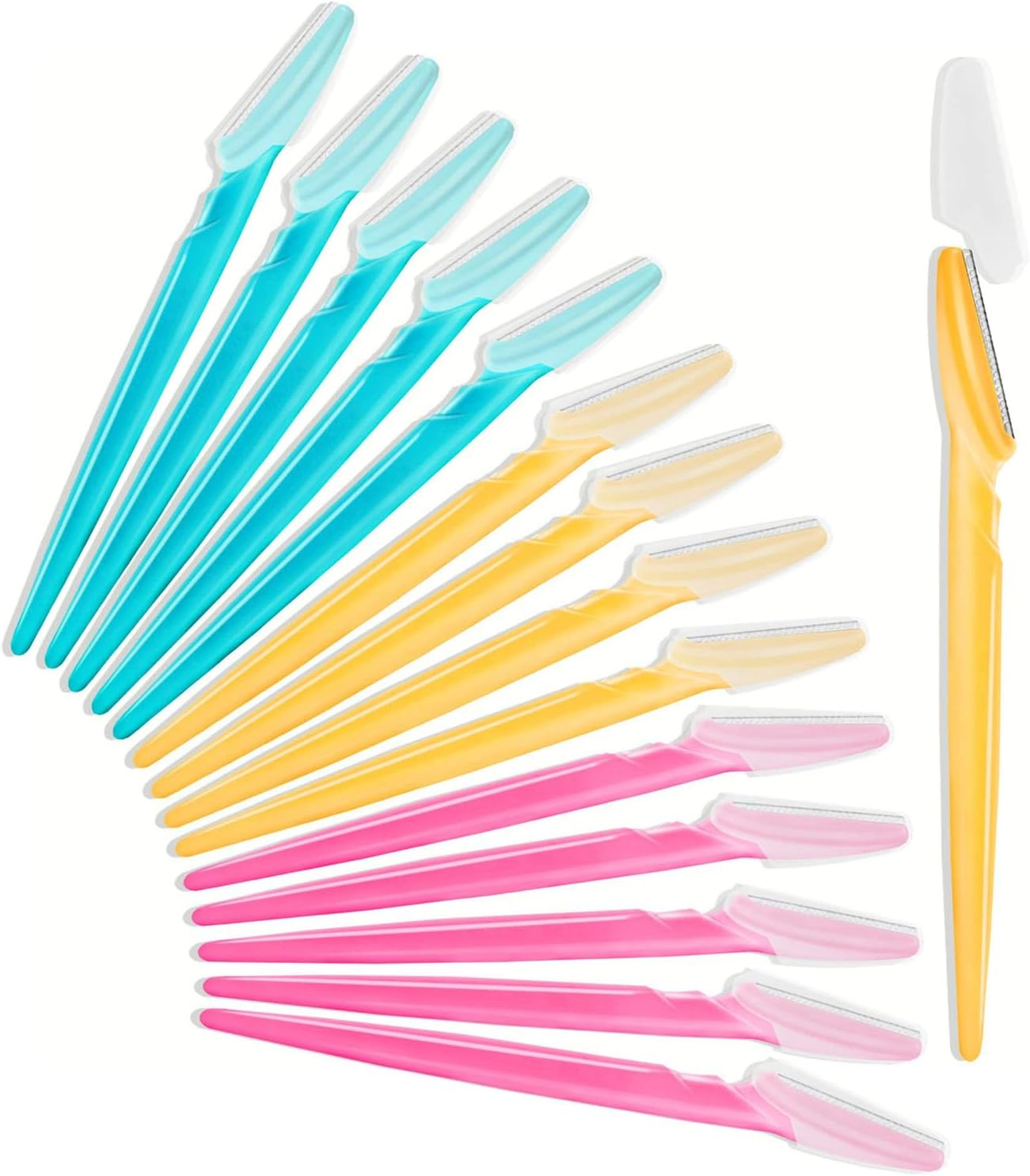 15Pcs Eyebrow Razor, Face Razors for Women and Men, Facial and Eyebrow Hair Trimmer and Shaver with Precision Cover, Safe and Easy to Use image number 1