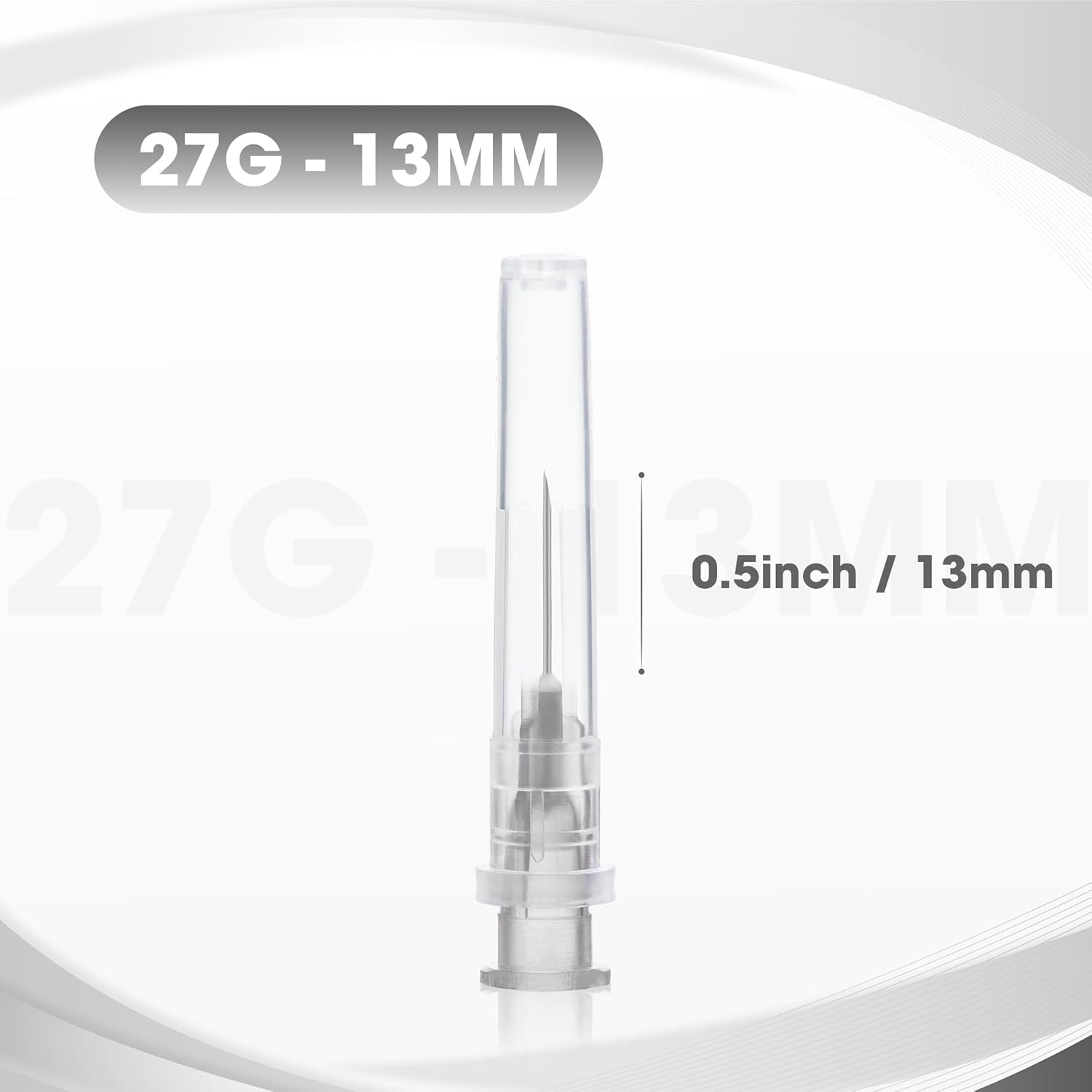 100Pcs Dispensing Syringe Needle Individually Wrapped Sterile Disposable Luer Lock Needle Tips for Science, Lab Experiments, and Craft Use (27G-13Mm) image number 4