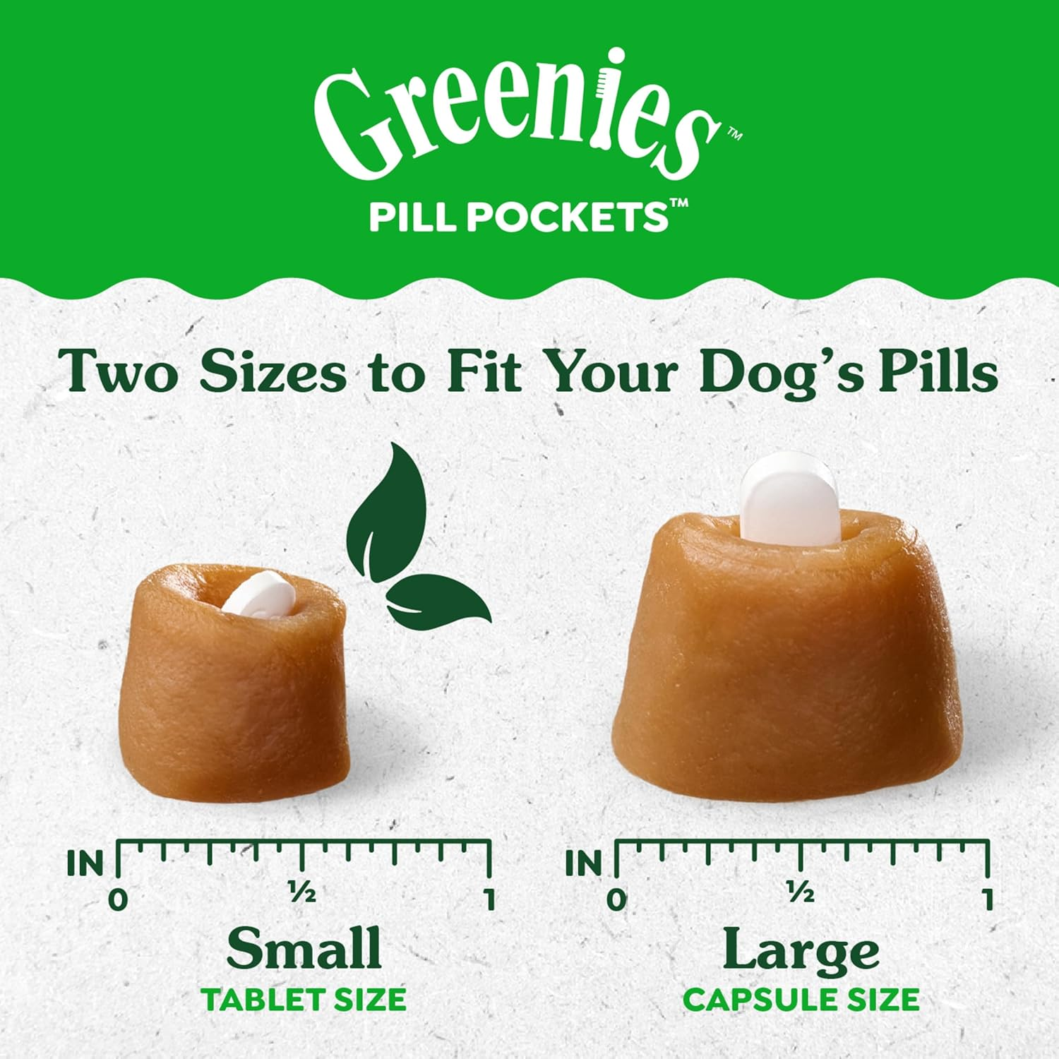 Greenies Pill Pockets Small Size Soft Dog Treats for Tablets, Hickory Smoke Flavor, Made with Natural Ingredients plus Minerals & Trace Nutrients, 3.2 Oz. (30 Count, Pack of 1) image number 2