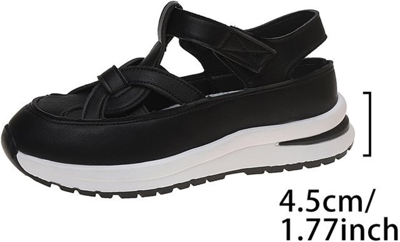 Bomre Shoes, Aveta Orthopedic Sandals, Summer Platform Wedge, Women'S Hollow-Out Casual Sandals(Black,8) image number 4
