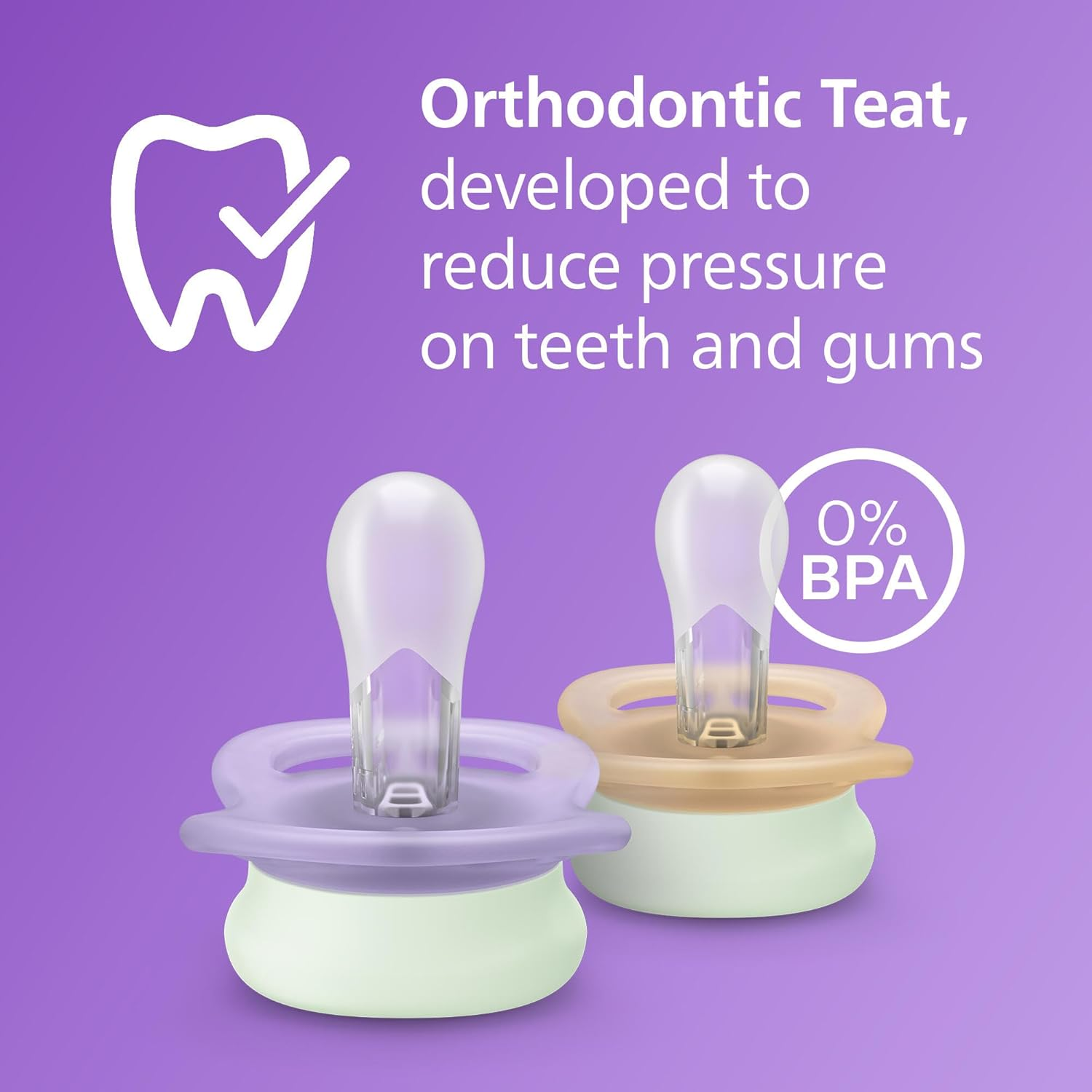 Philips Avent Ultra Start Nighttime Soother Glow, 0-2 Months, 2-Pack image number 3