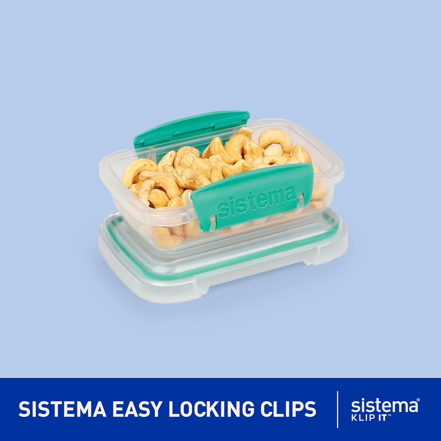 Sistema KLIP IT Food Storage Containers | Airtight & Stackable Meal Prep Containers with Lids | School Lunch Boxes & Snack Boxes | Bpa-Free | 18 Count (9 Containers & Lids) image number 2