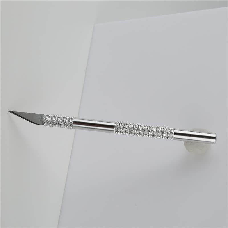 AIMALL Precision Craft Art Knife Set: Model Hobby Cutting Tool with Exacto Style Razor Blades, Includes 1 Knife & 5 Replaceable Blades for Detailed Projects image number 1