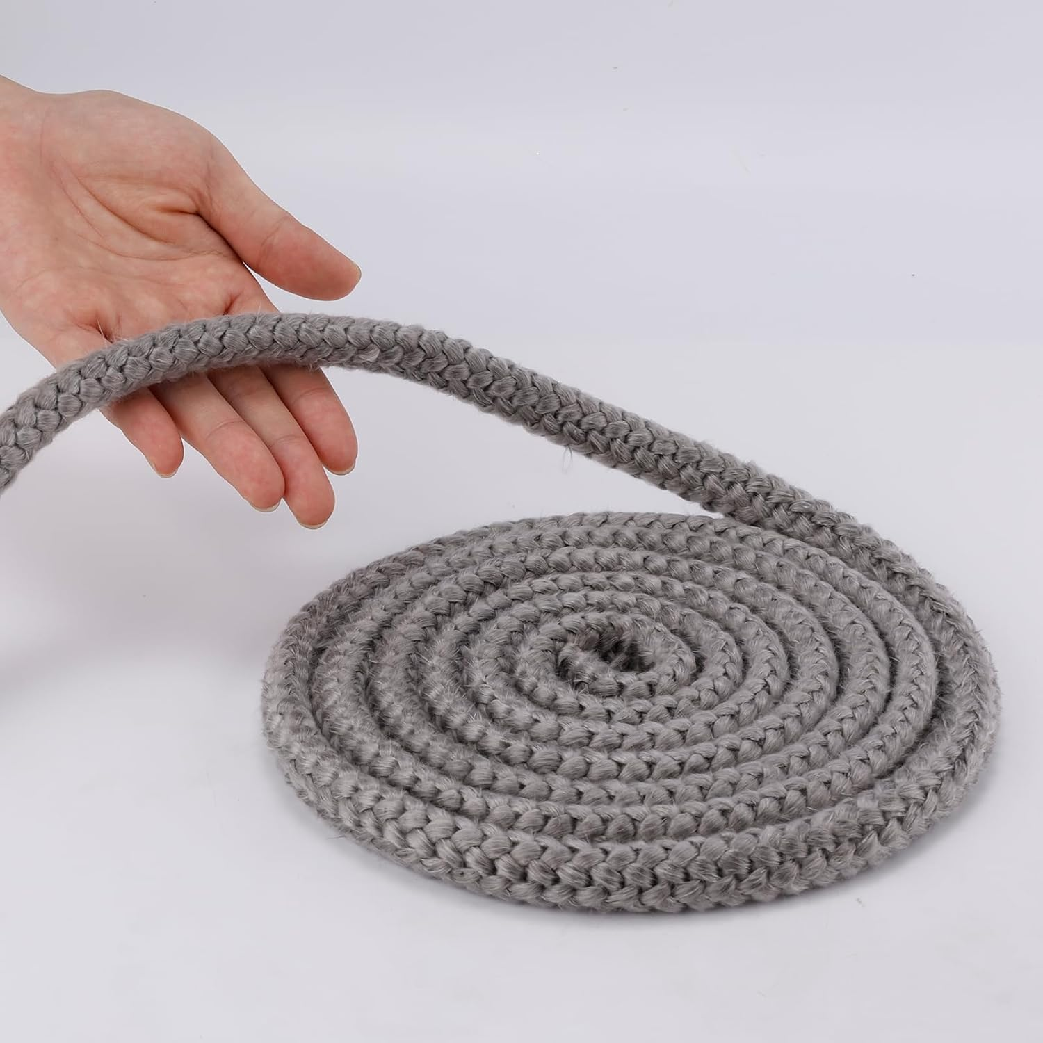 Fireplace Seal Rope, 8.2Ft X 0.55In Graphite Impregnated Fiberglass Rope Seal Gasket Replacement Wood Stove Door Gasket for Fireplaces Stoves Wood Burning image number 3