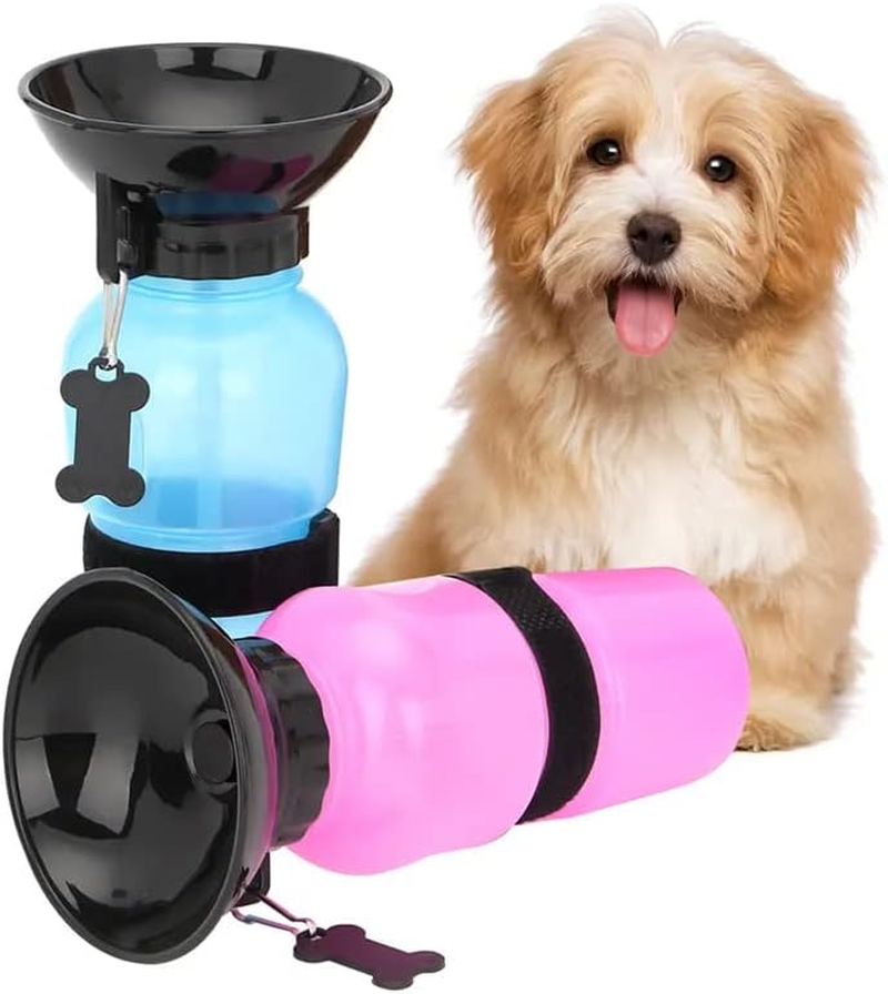 500ML Dog Cat Water Drinking Bottle Detachable Travel Cup Portable Pet Feeder - Durable PP+PE Material, Leakproof Design, Ideal for Dogs and Cats, Easy Squeeze-And-Release Mechanism
