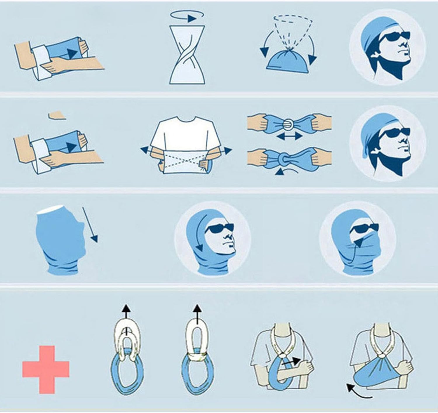 3 Pcs Neck Gaiter Shield Scarf Elastic Balaclava Headbands Headwear UV Sun Protection Outdoors Face Mask image number 3