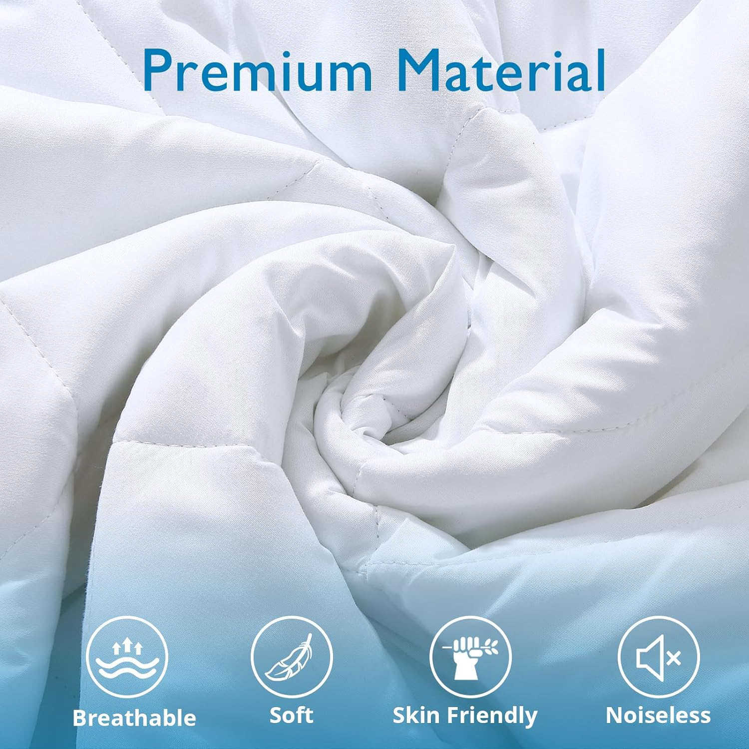 Quilted King Single Mattress Protector, YUGYVOB 100% Waterproof Mattress Protector, Cooling and Breathable Fitted Sheet, Deep Pocket 6"-21" image number 2