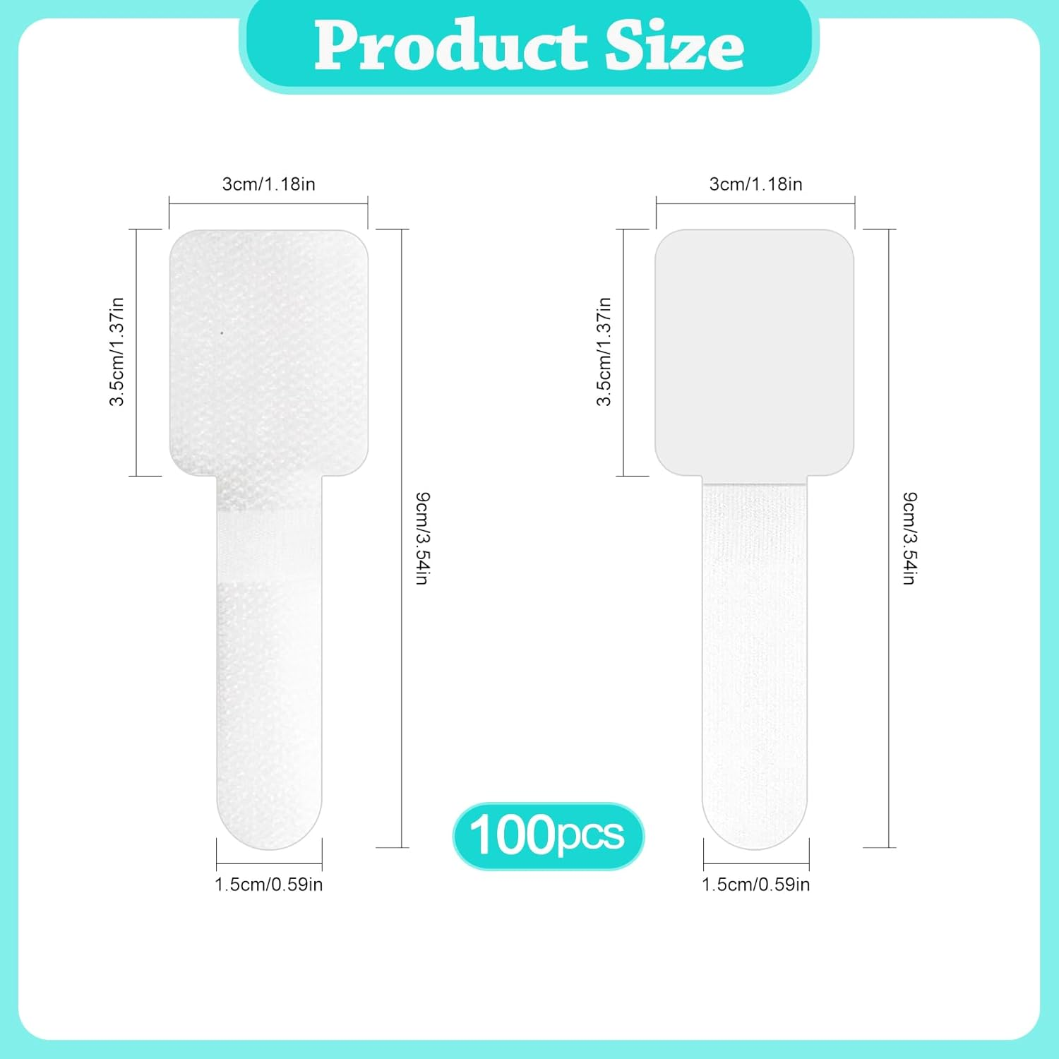 Jurcicat Pack of 100 Cat Net for Balcony, No Drilling, Outdoor Adhesive Hooks, Fixation for Balcony Net for Cats, Cat Net Attachment (Without Cat Net) image number 1