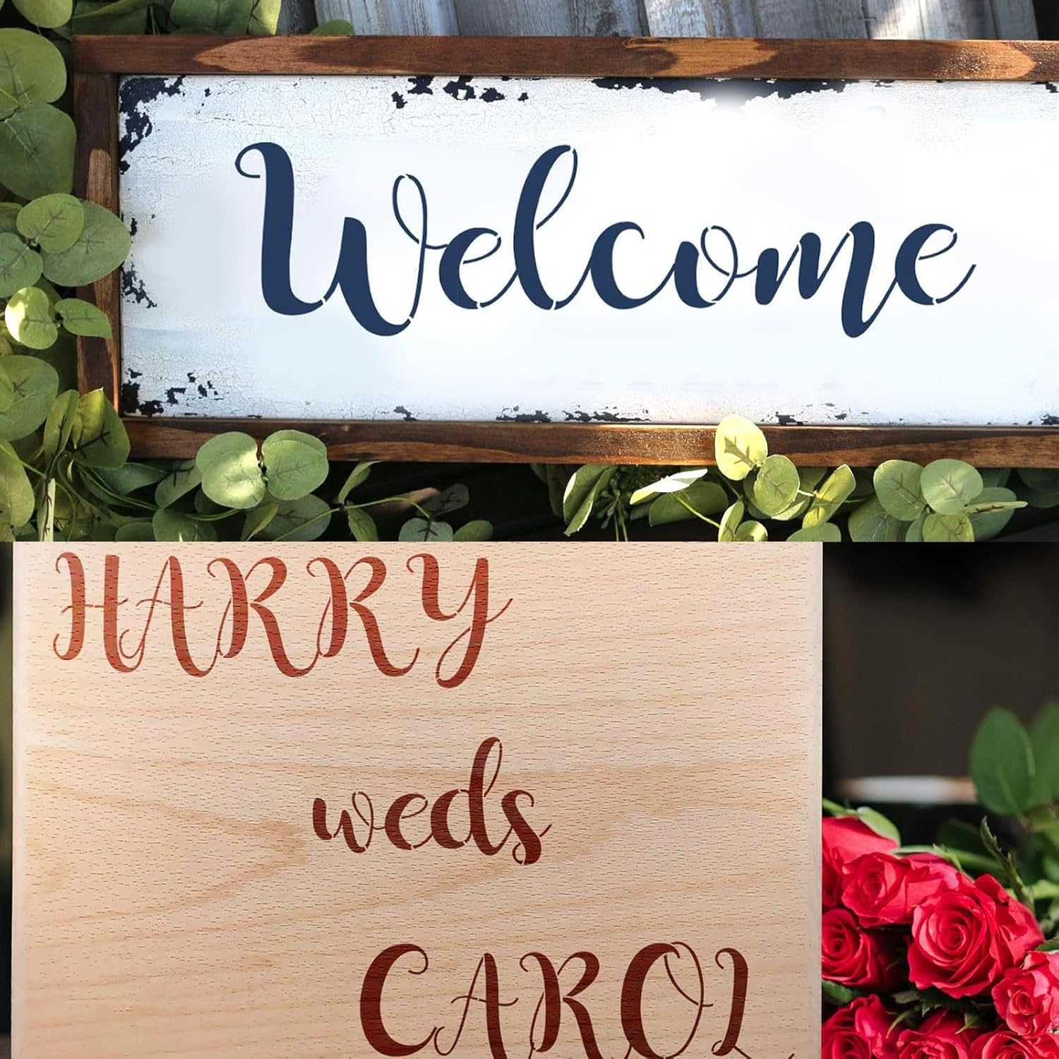 Letter Stencils, 42PCS Large Alphabet Stencils Letters, Reusable Spray Paint, Plastic Letter and Number Templates for Wall Painting DIY Art Projects Decoration image number 4