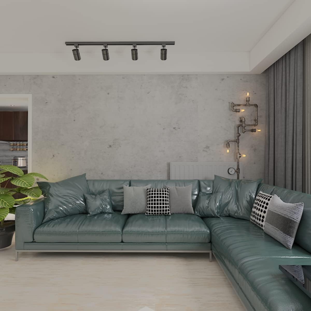 80Cmx4M Grey Concrete Peel and Stick Wallpaper Extra Wide Contact Paper Self Adhesive Thick Removable Waterproof Vinyl Wrap Sticky Faux Cement Wall Mural for Apartment Bedroom Bathroom Kitchen Decor