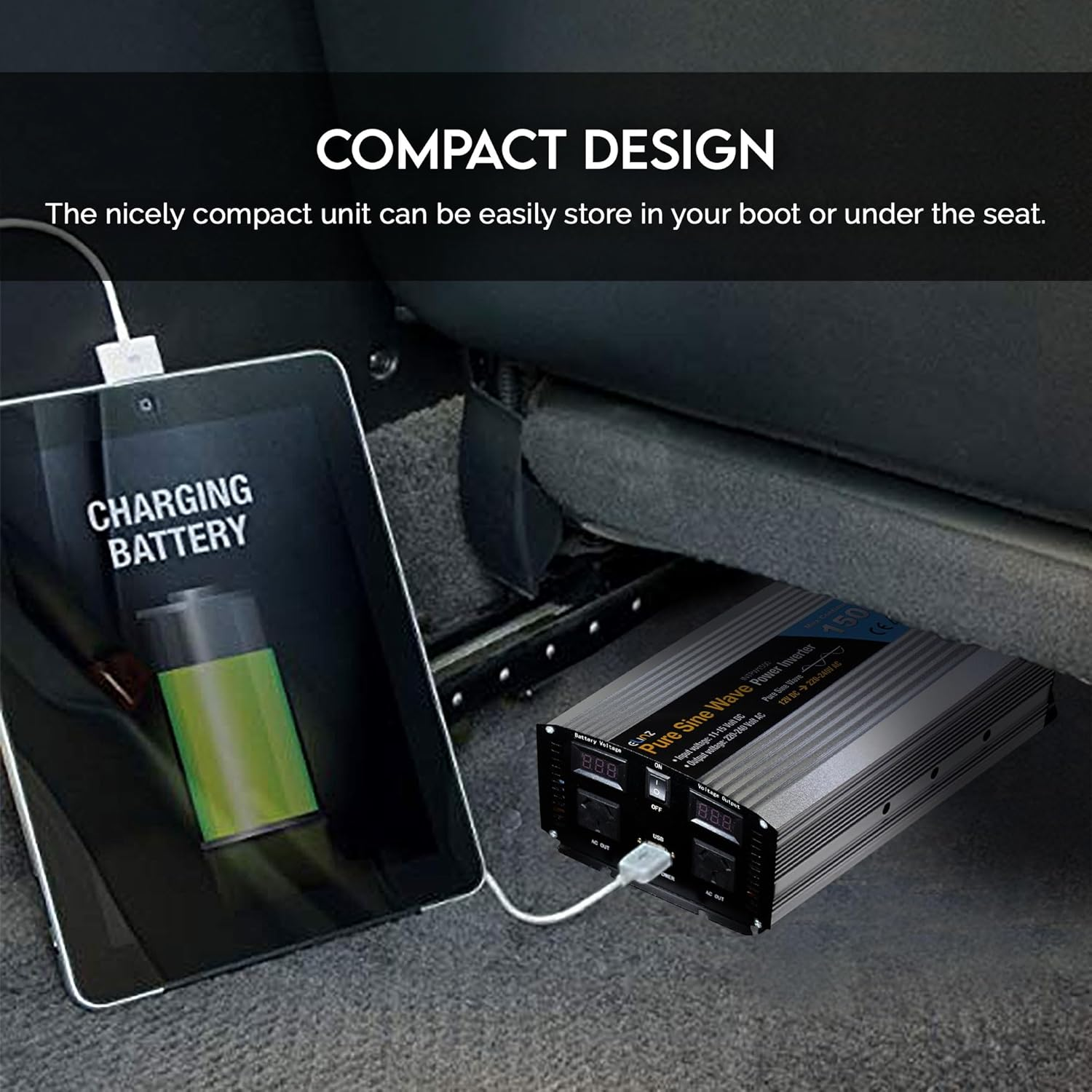 1500W/3000W Inverter 12V to 240V Pure Sine Wave Power Elinz Low High Voltage Input Short Circuit Output Overload Protection AUS Plug Car Caravan Ute SUV Truck Trailer Bus Camper 2Yr Warranty image number 6