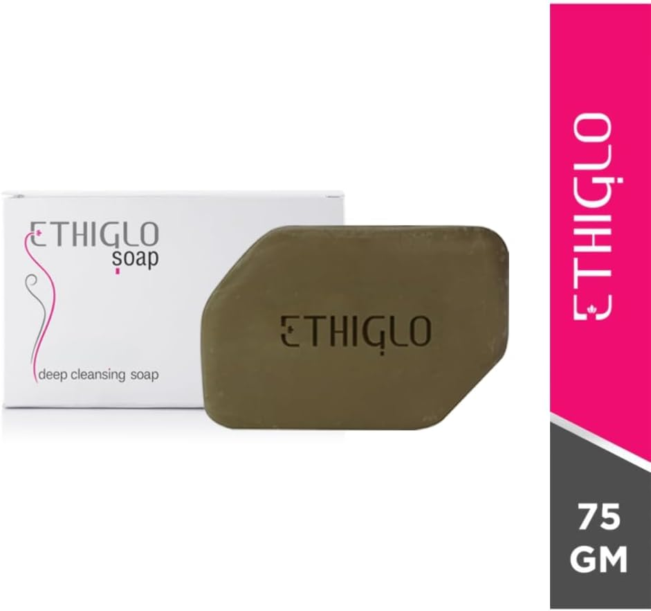 Ethiglo Deep Cleansing Soap for All Skin Types | Helps Reduce Acne Scars, Dullness, Tanning & Pigmentation | Leaves Skin Soft & Smooth | Pack of 2 (75G) image number 3