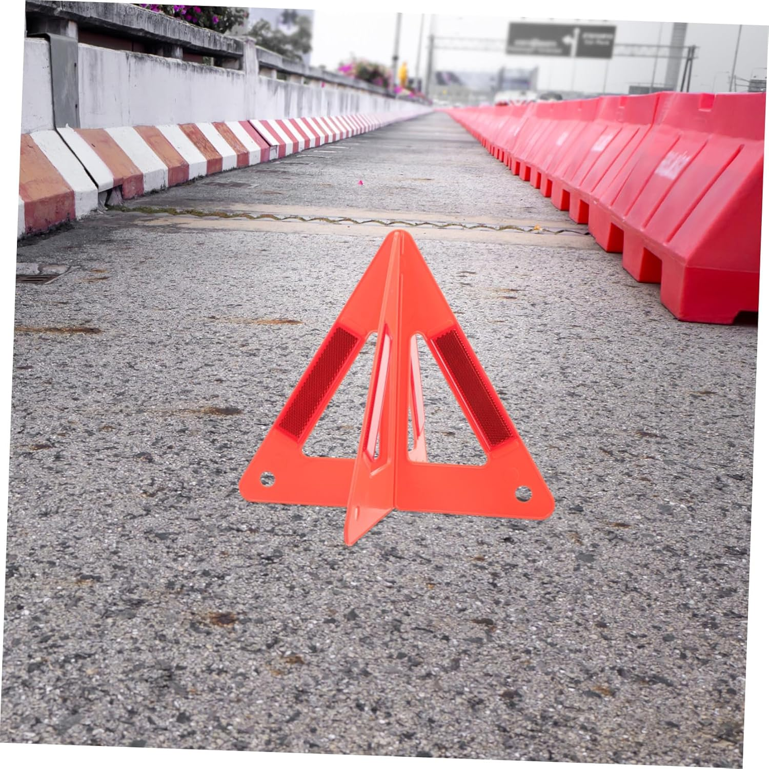 Car Safety Reflective Triangle Warning Sign High Visibility Emergency Roadside Safety Triangle for Vehicle Breakdowns Road Construction and Trailer Use Reflective Material For image number 2