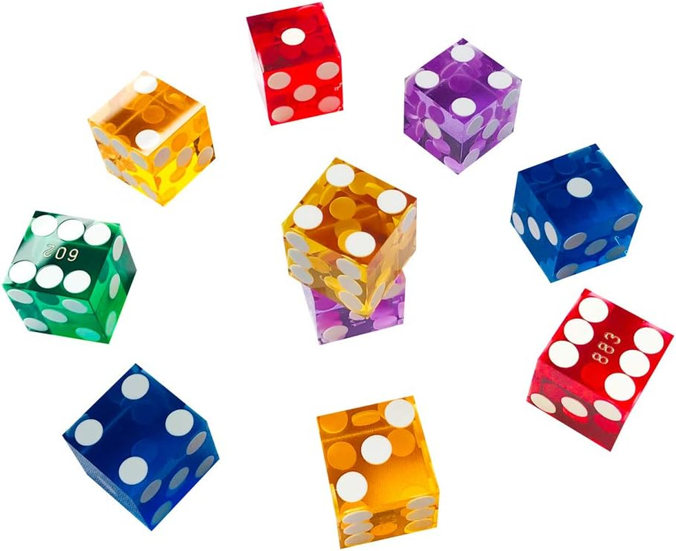 Yuanhe Set of 5 Grade AAA Precision 19Mm Serialized Casino Dice with Razor Edges and Corners image number 6