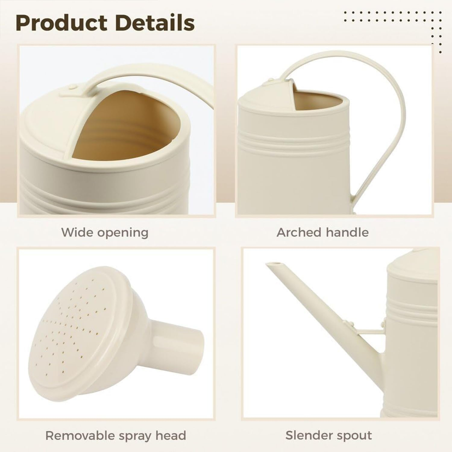 2 L Indoor Plant Watering Can &ndash; Small Plastic Long Spout Watering Pot for Houseplants, Bonsai & Outdoor Plants image number 1