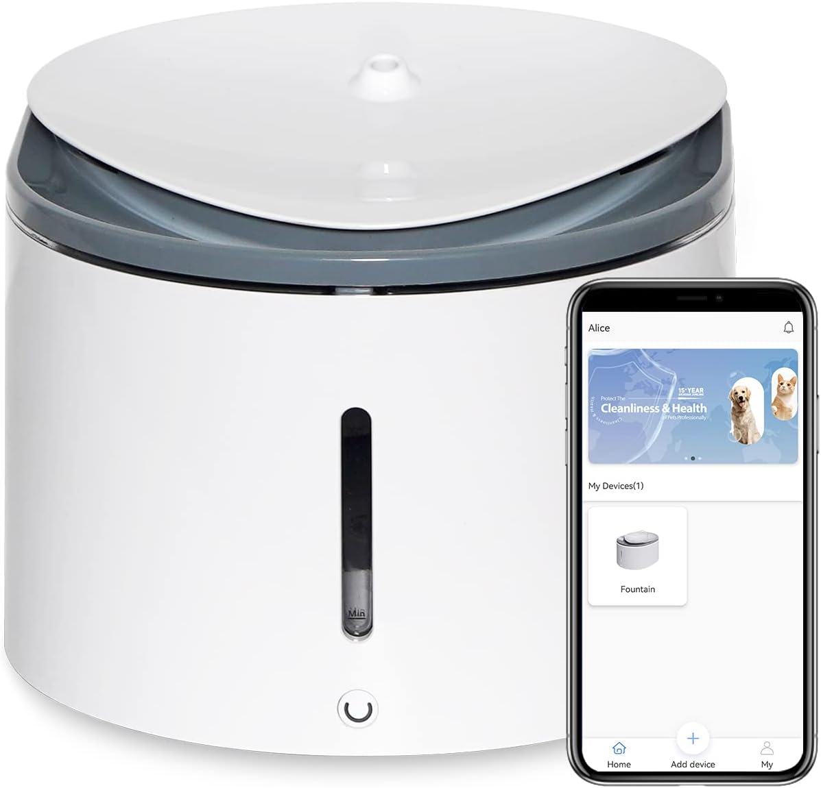 DOEL Cat Fountain, Automatic Drinking Fountain for Cats and Dogs image number 2