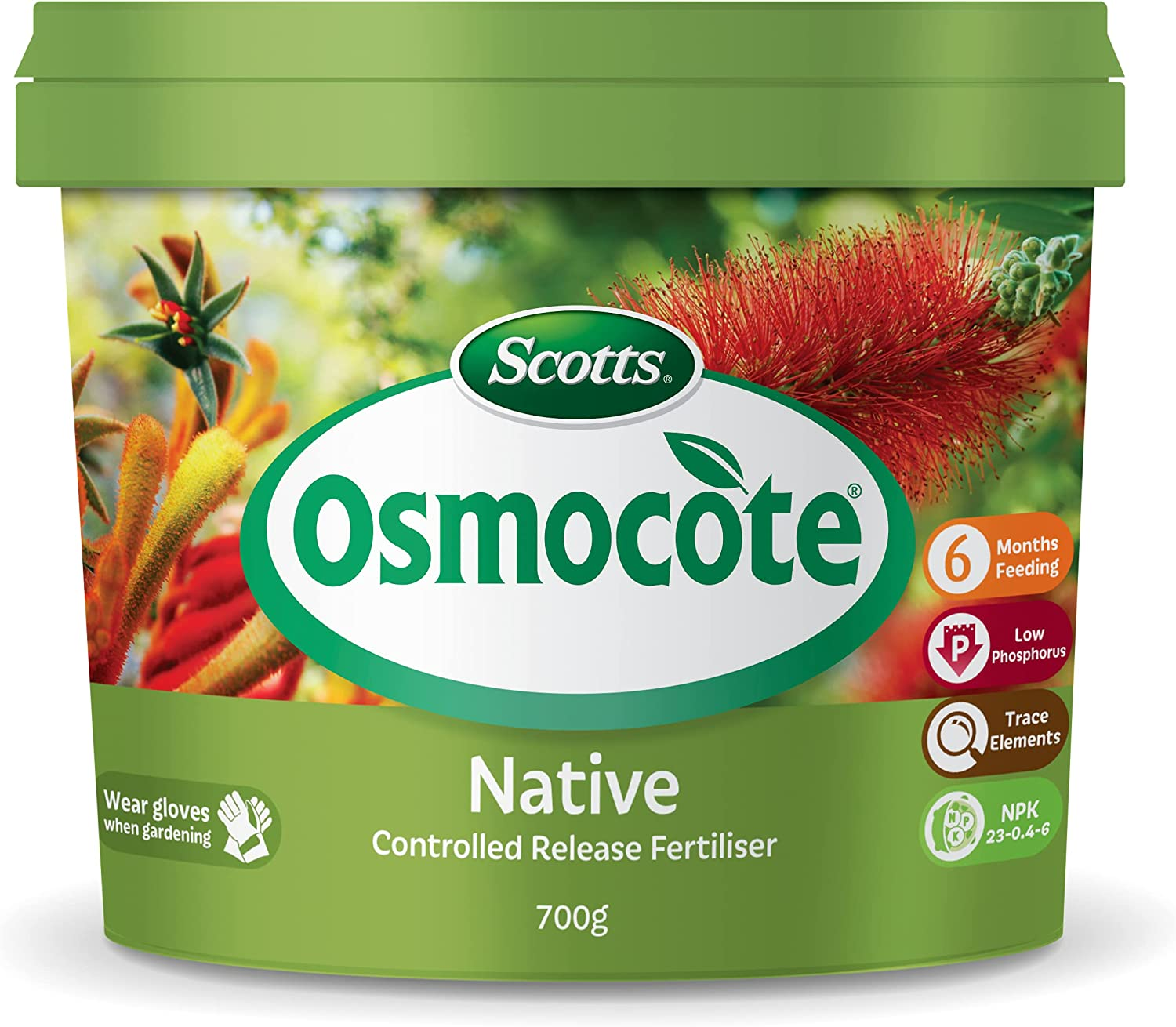 Scotts Osmocote Controlled Release Plant Food Fertiliser for Native Plants 700G - 6 Months Feed with Trace Elements - All Phosphorus-Sensitive Plants - No Surge Growth image number 3