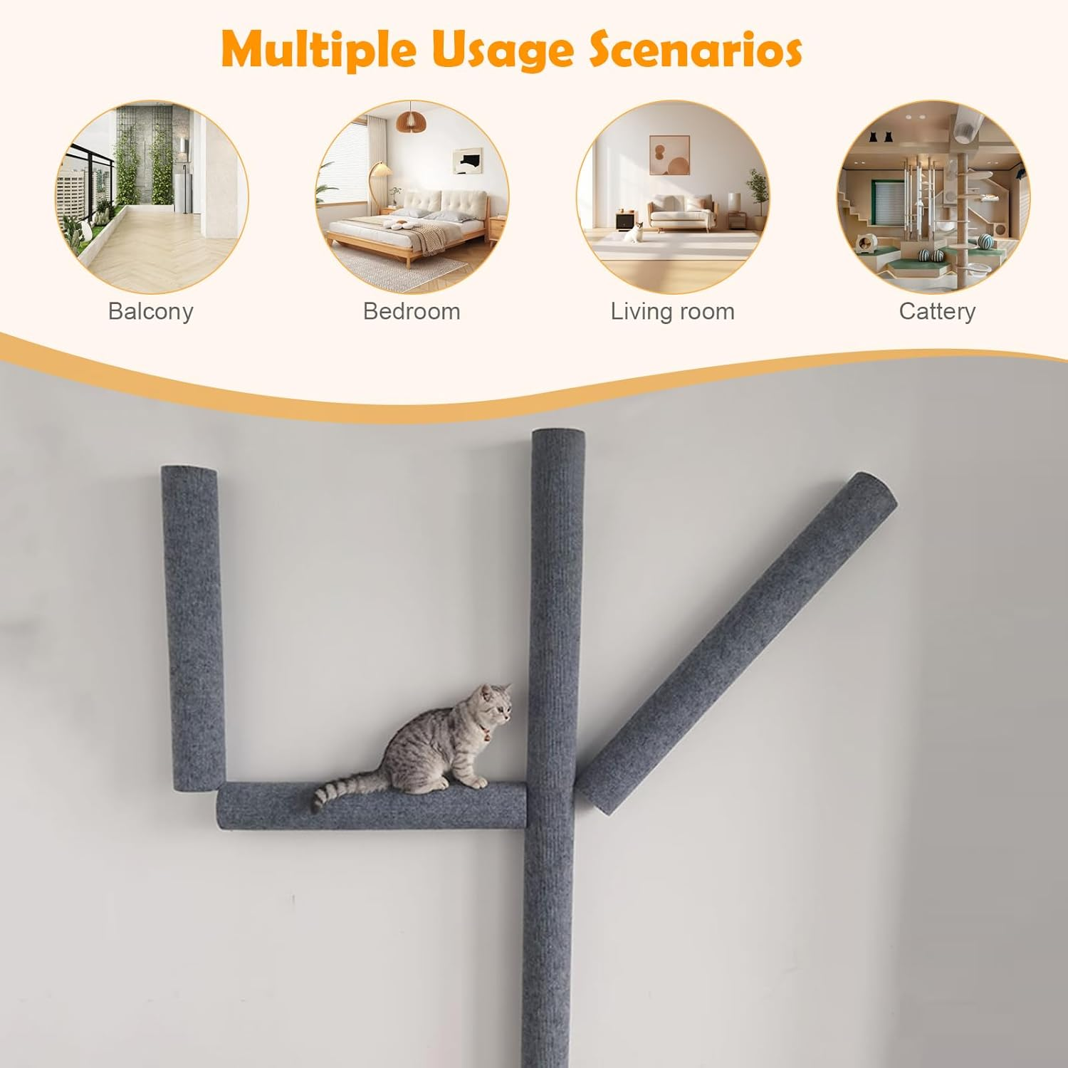 ​​​Scratching Post for Cats, Scratching Post, Small Cat Scratching Post, Cat Scratching Post, Cat Scratching Post, Cat Scratching Post (Side Mounting, 12 X 50 Cm) image number 6